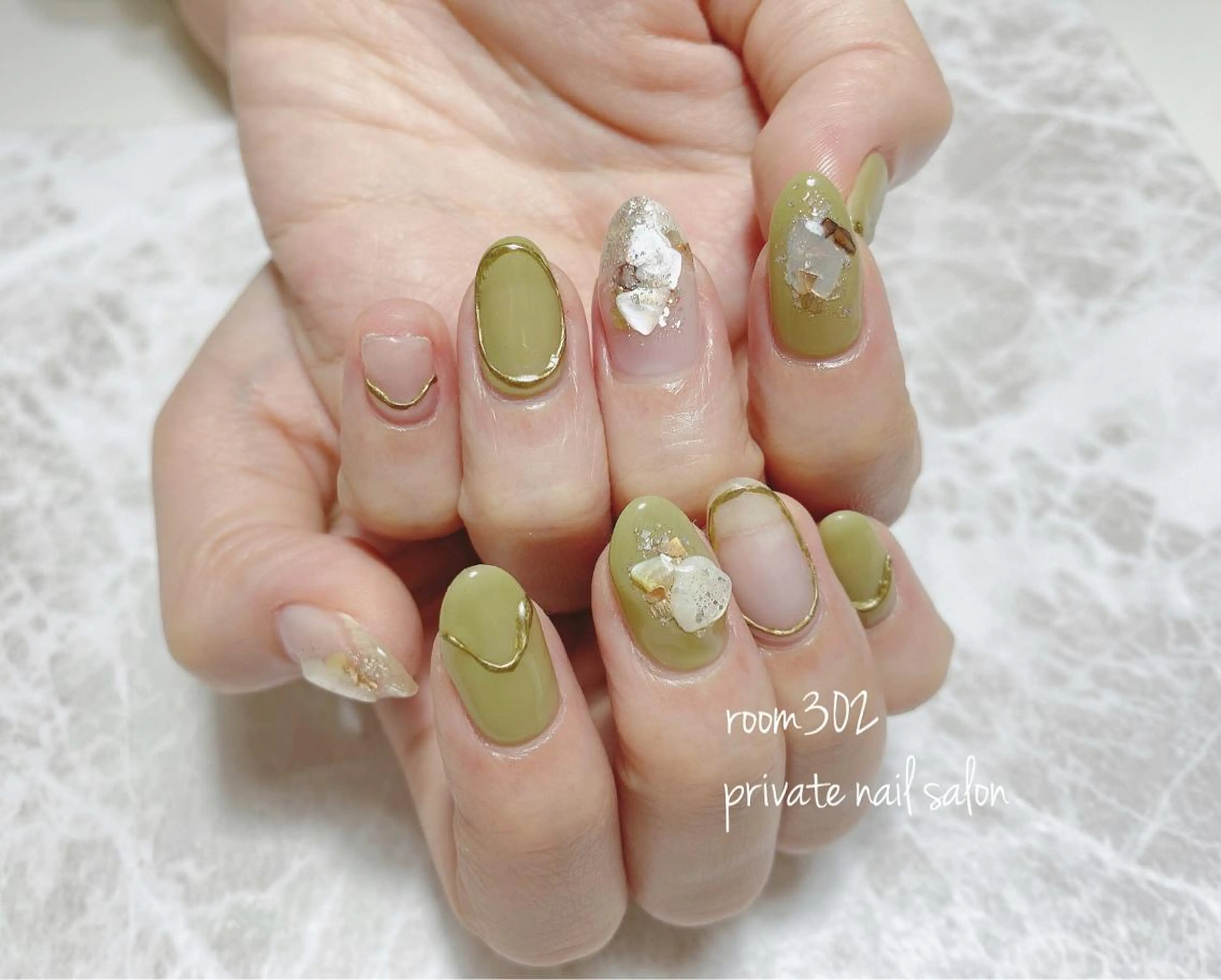 ネイル ピスタチオネイル Room 302のネイルデザイン