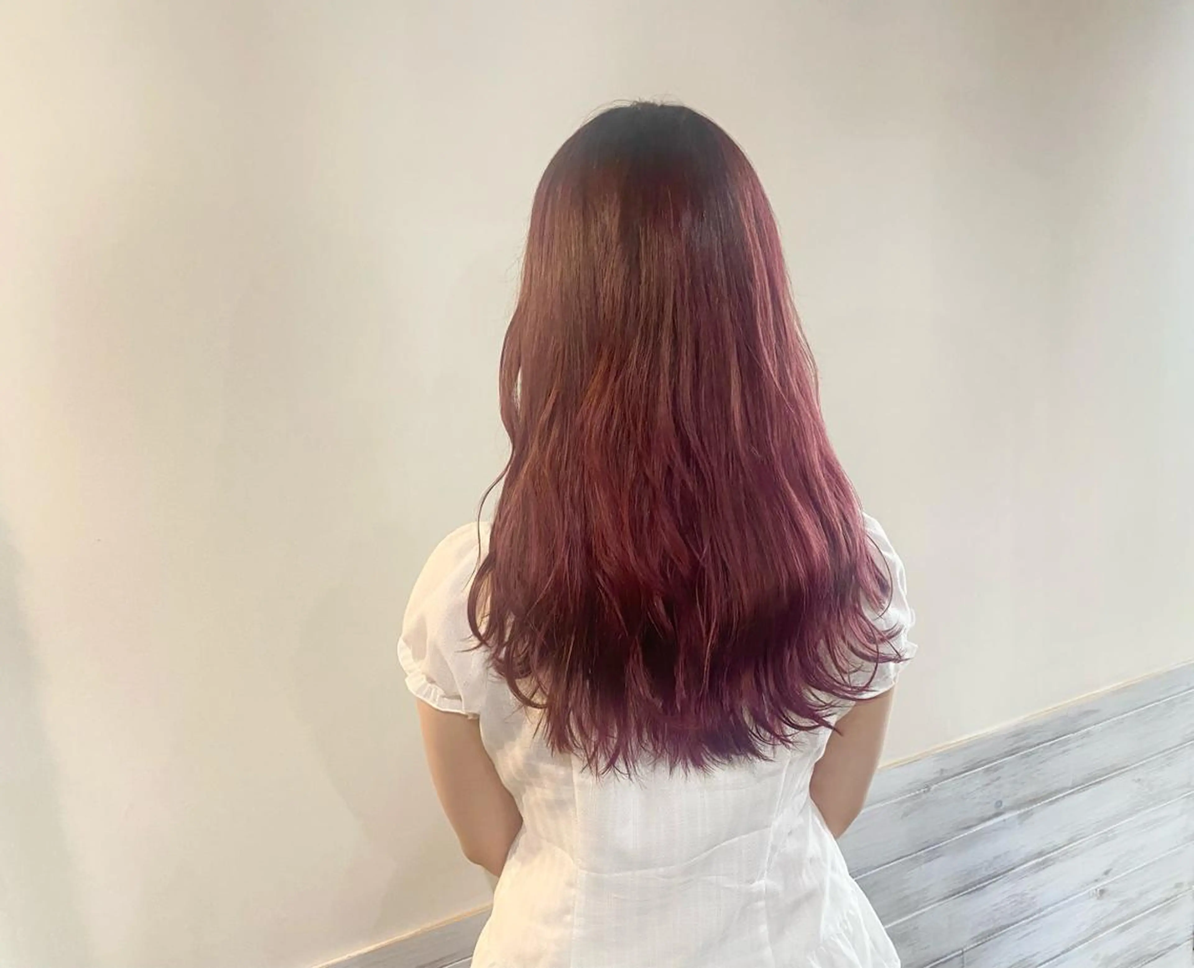 ロング カラー ピンクカラー ローズカラー ヘアカラー GRAN Lucia 梅田茶屋町店所属・店長 奈須 雄紀のヘアスタイル