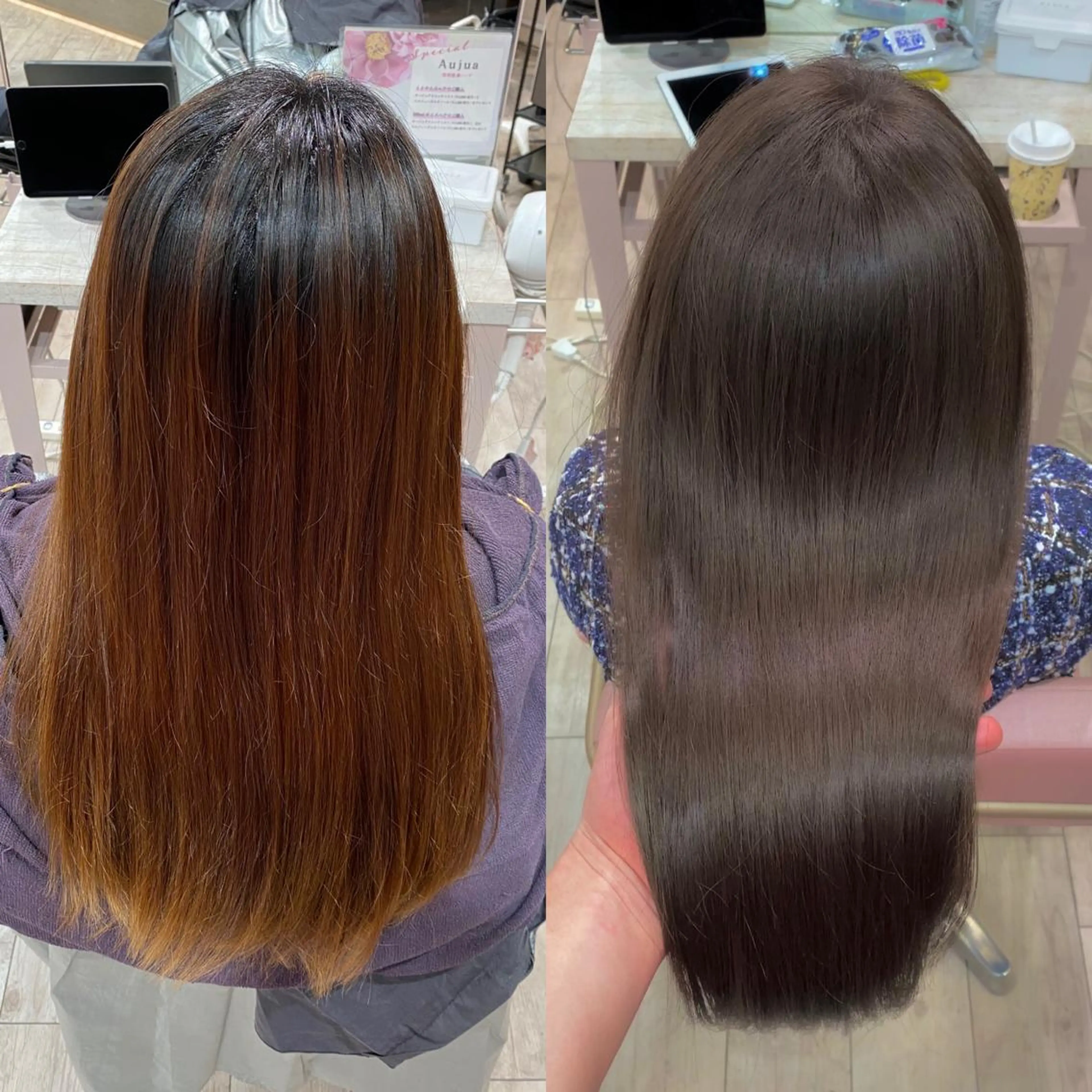 ロング カラー On所属・顔まわりカット🌟 くびれヘア/寺門遥輝のヘアスタイル