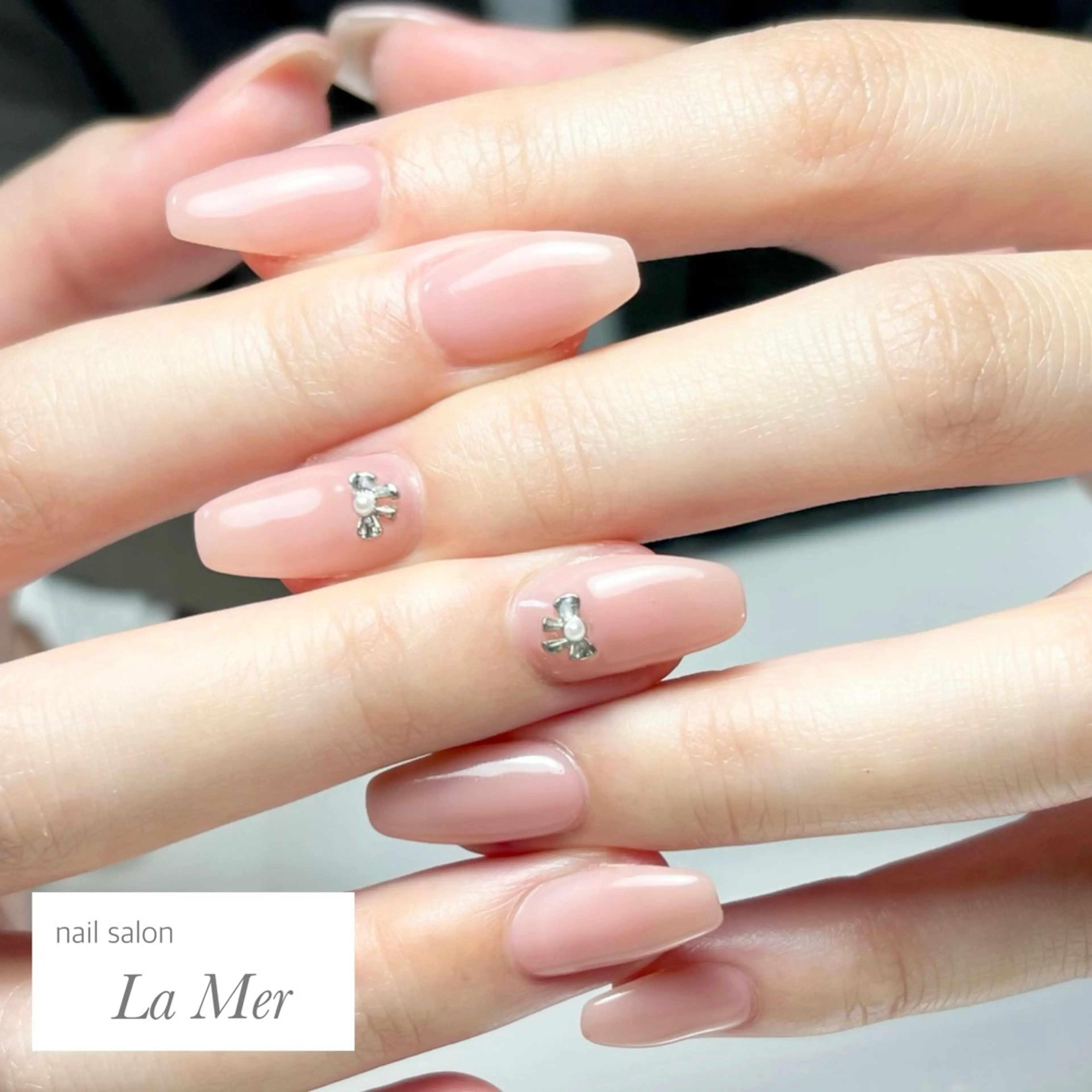 ネイル ジェルネイル ガーリー オフィスネイル ワンカラーネイル ピンク nailsalon La Merのネイルデザイン