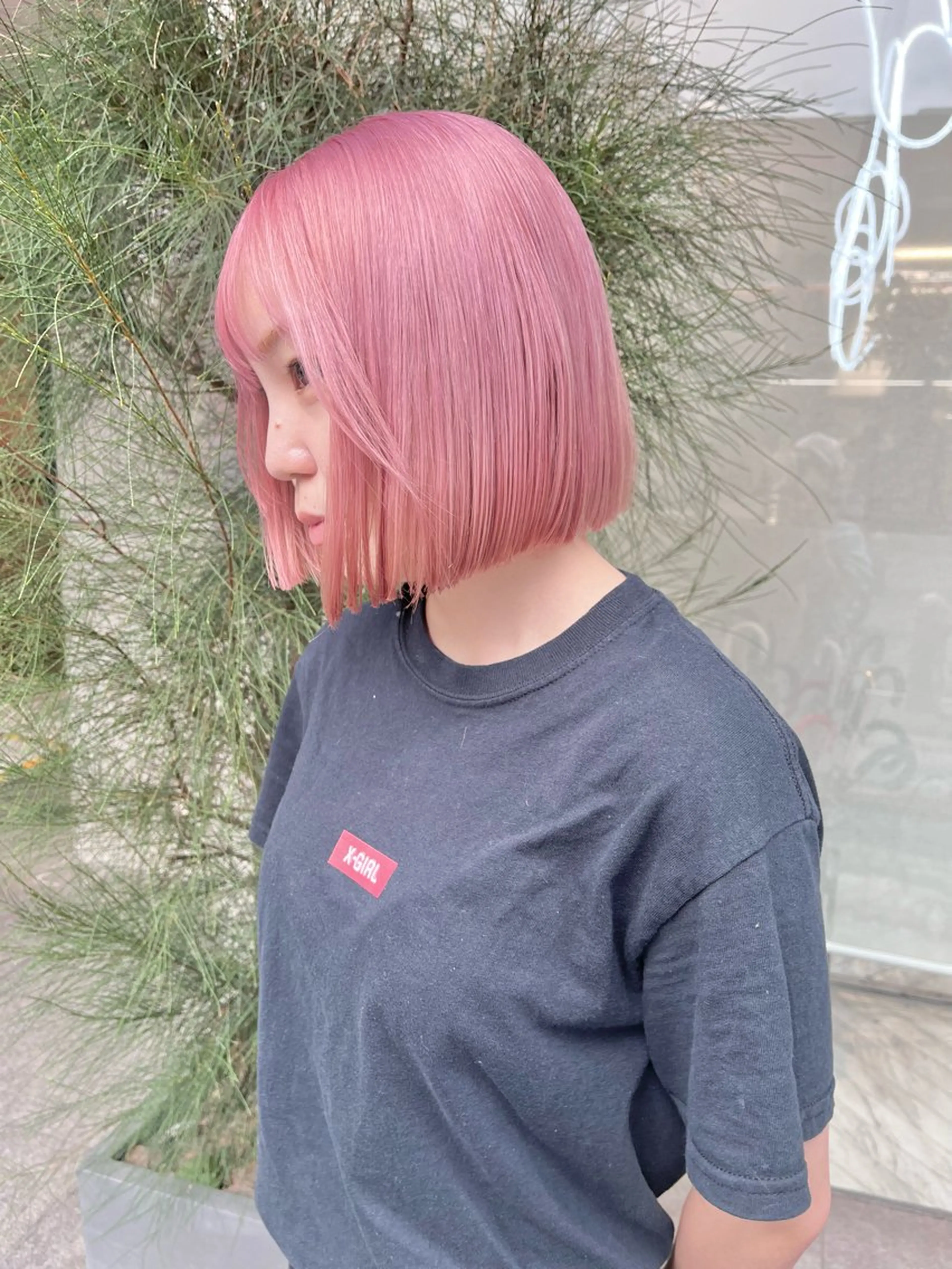 ミディアム カラー ミディアムパーマ バレイヤージュ ブリーチ ケアブリーチ ダブルカラー カラーモデル⚡️ REONのヘアスタイル