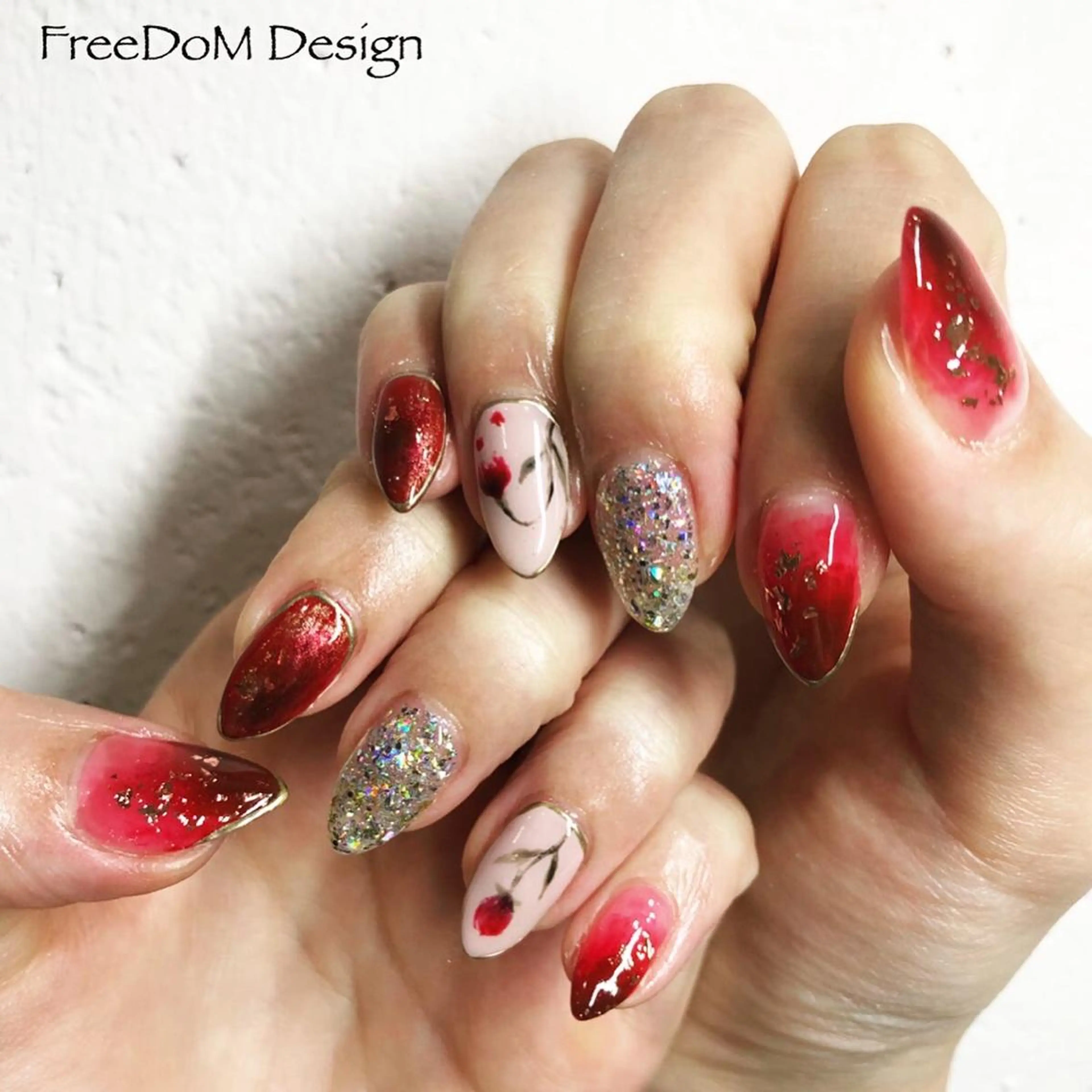ネイル アートネイル ニュアンスネイル ハンドネイル ＦreeDoＭ   Design所属・W KUMIのネイルデザイン