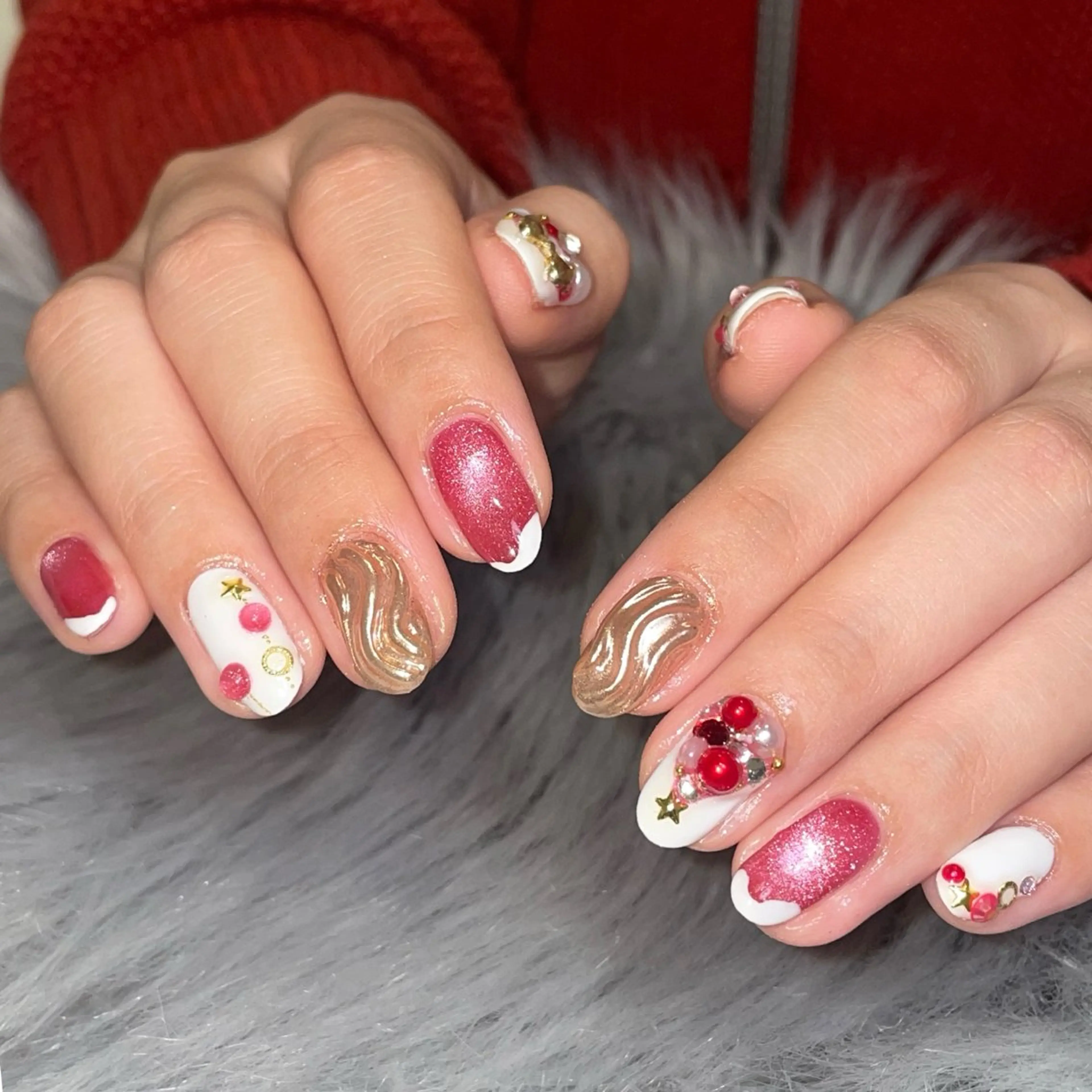 ネイル ラメ(グリッター) RICO NAIL所属・RICO Nail パーツつけ放題🌈のネイルデザイン