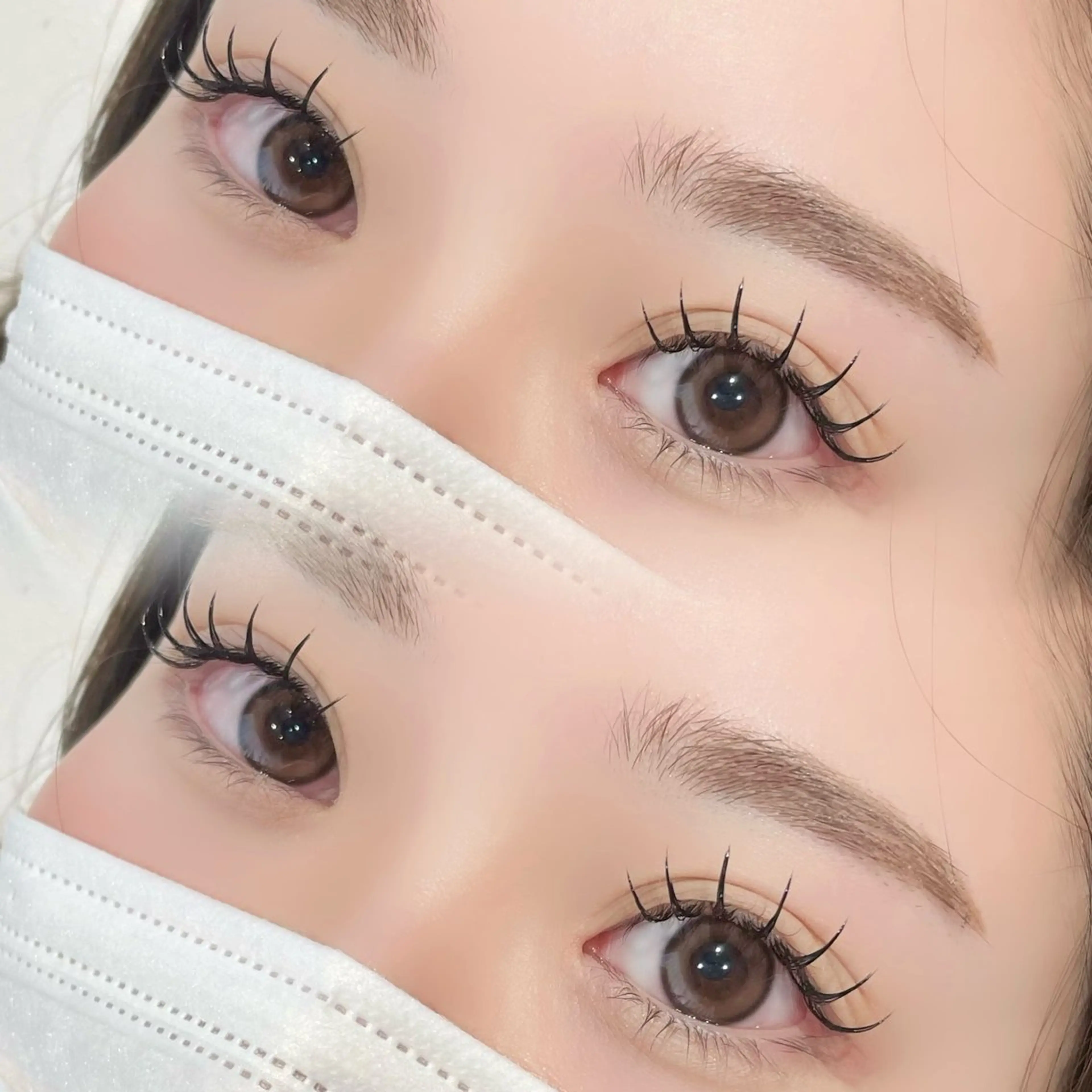 【初回オフ無料】韓国風🤍束感エクステ〈フラットラッシュ120本〉の写真