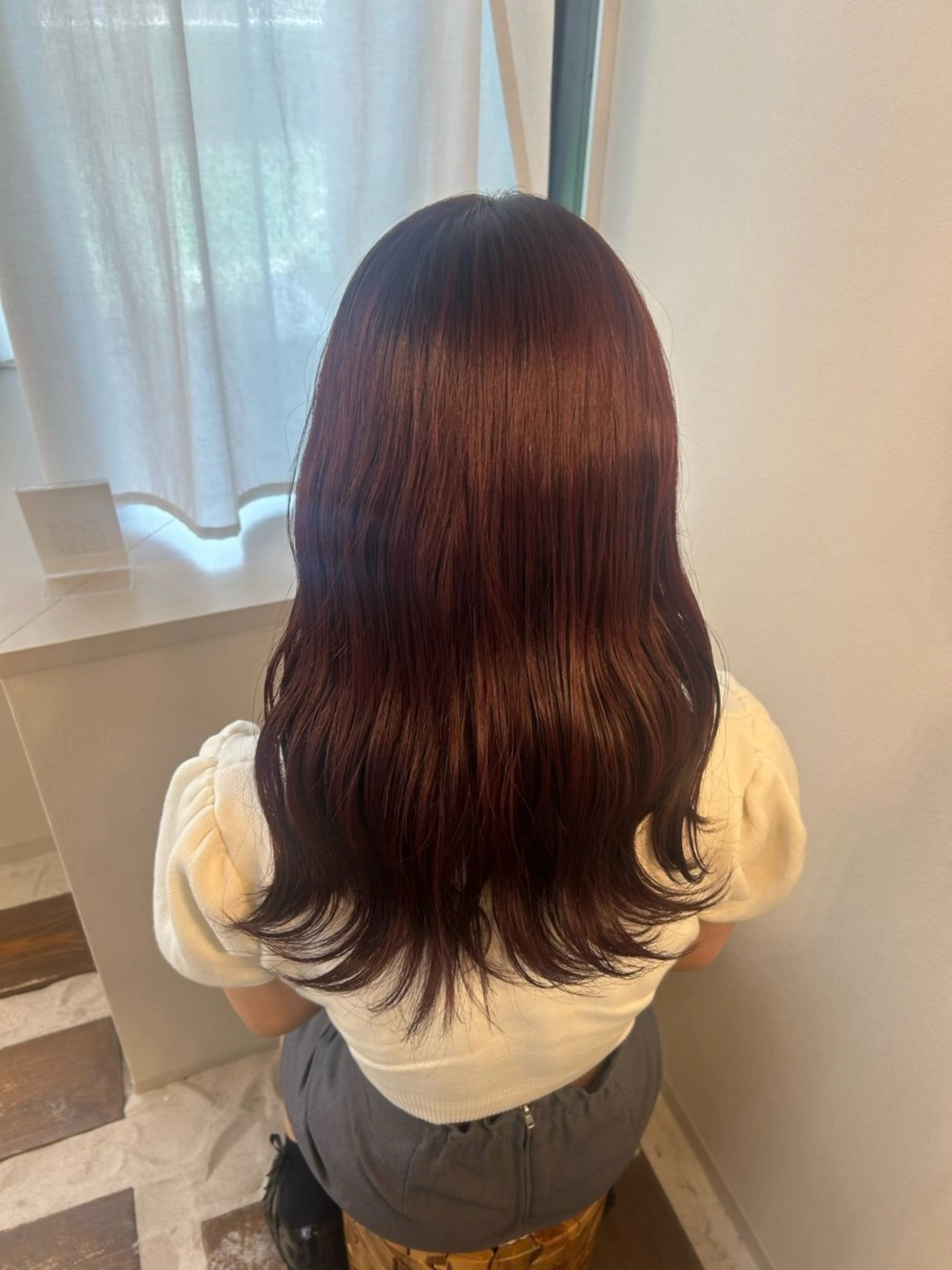 カラー ブラウンカラー ピンクカラー shu ブラウンピンクカラーのヘアスタイル