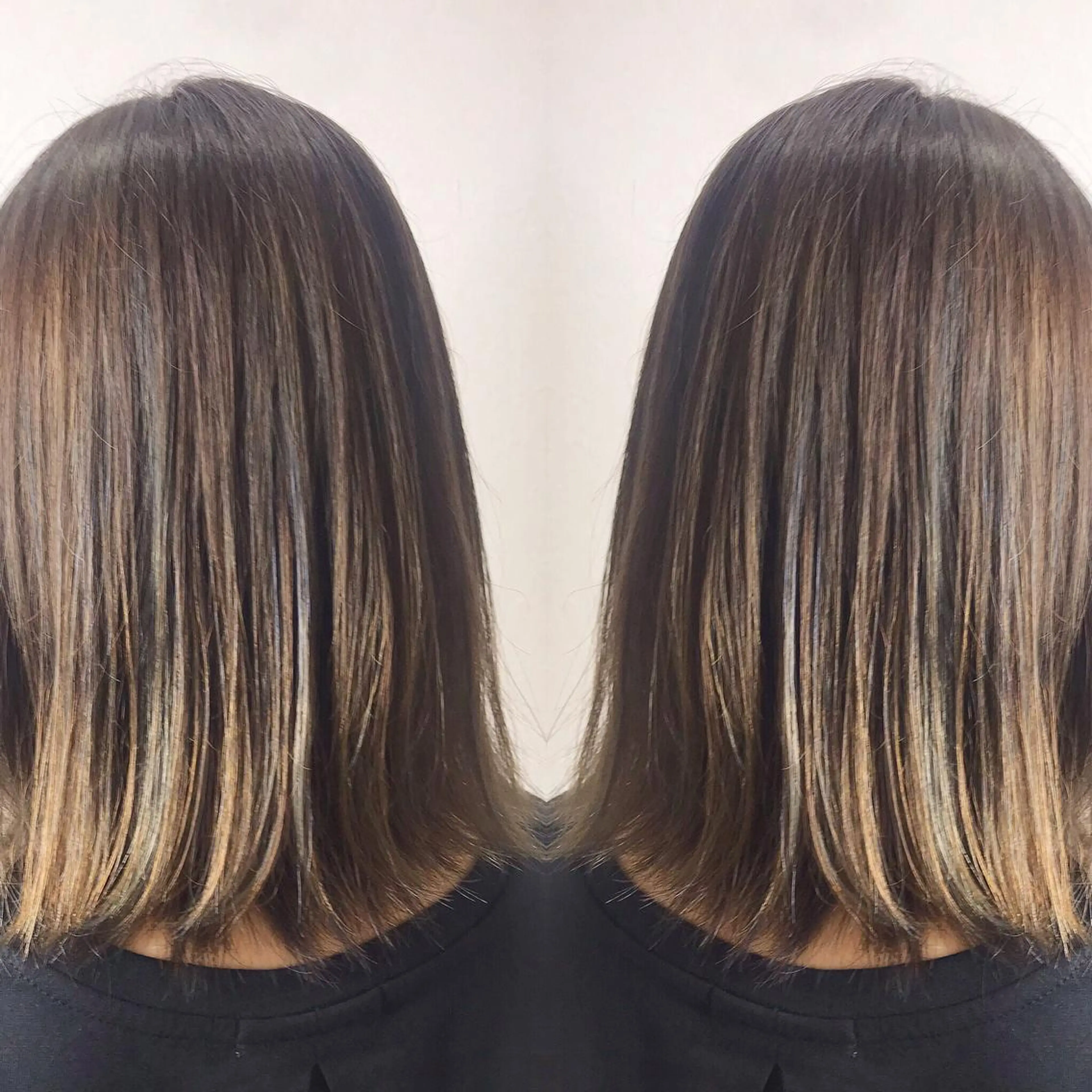 ミディアム カラー グレージュ ヘアカラー 柴田 祐輔のヘアスタイル