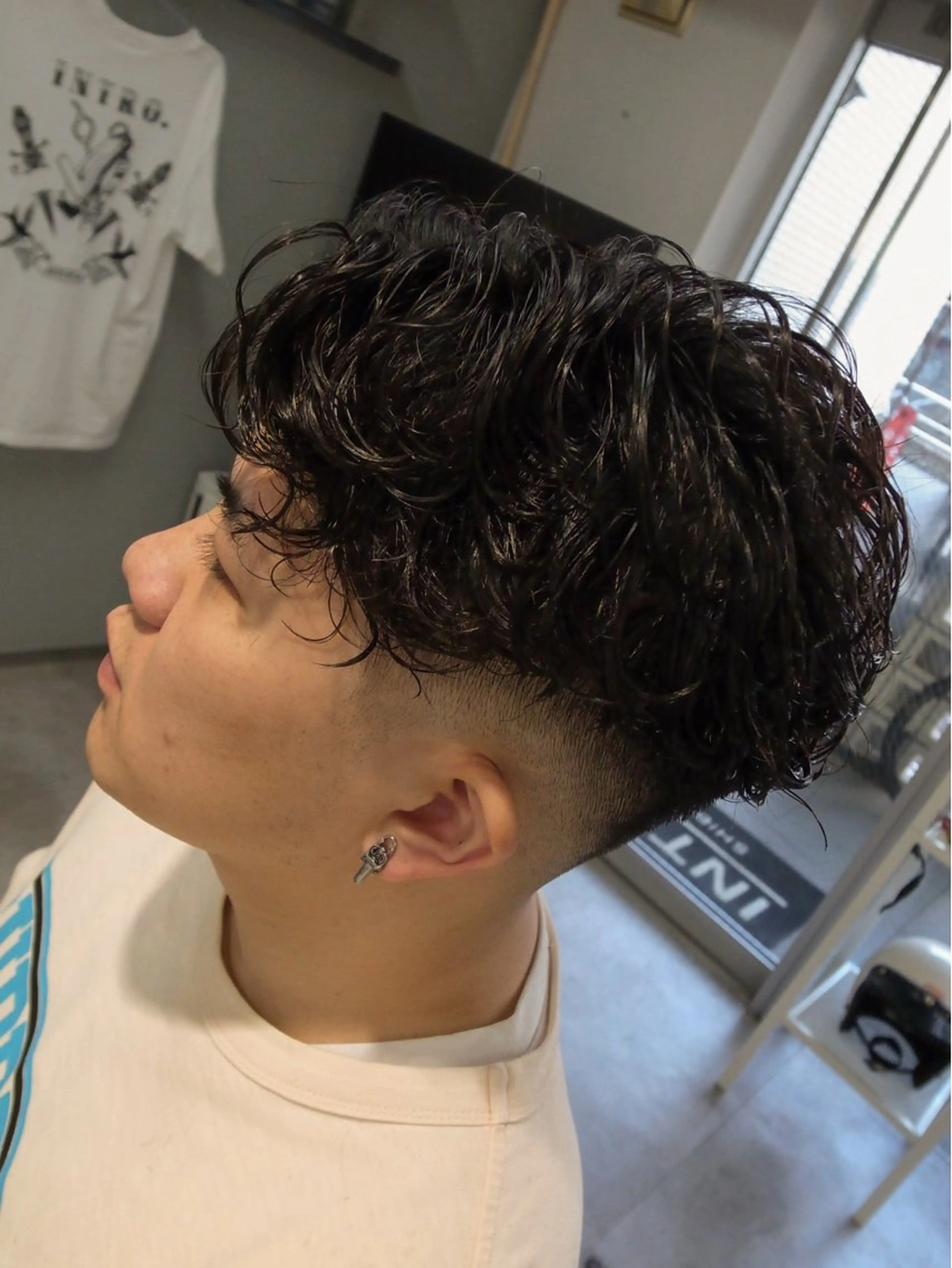 ショート パーマ メンズ カット パーマ INTRO SHIBUYA by Fi-Ne所属・💈メンズフェード 特化DAIYA💈のヘアスタイル