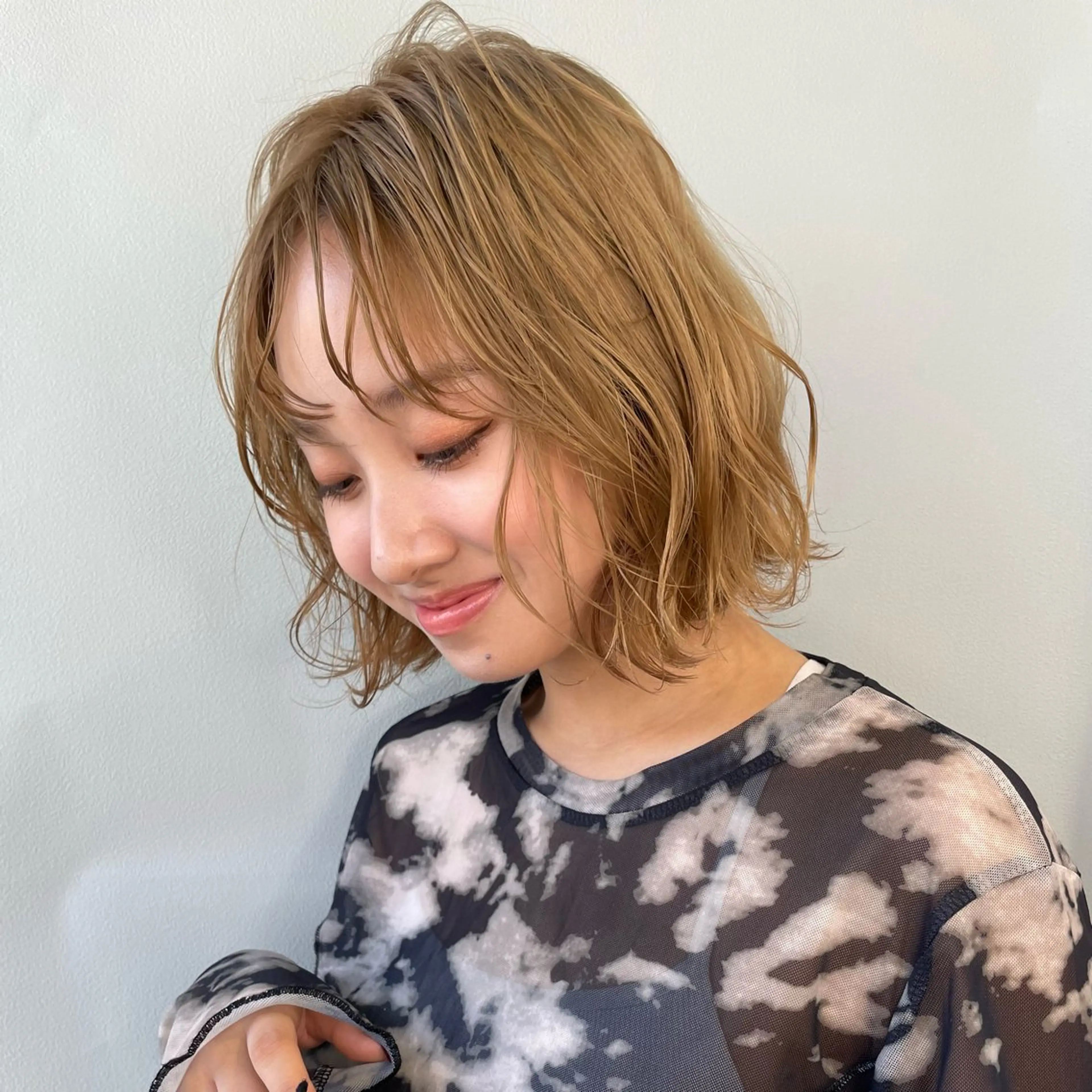 ミディアム カラー ヘアカラー トリートメント カット/ハイトーン/ カラー♱ʜᴀʀᴜᴋᴀのヘアスタイル