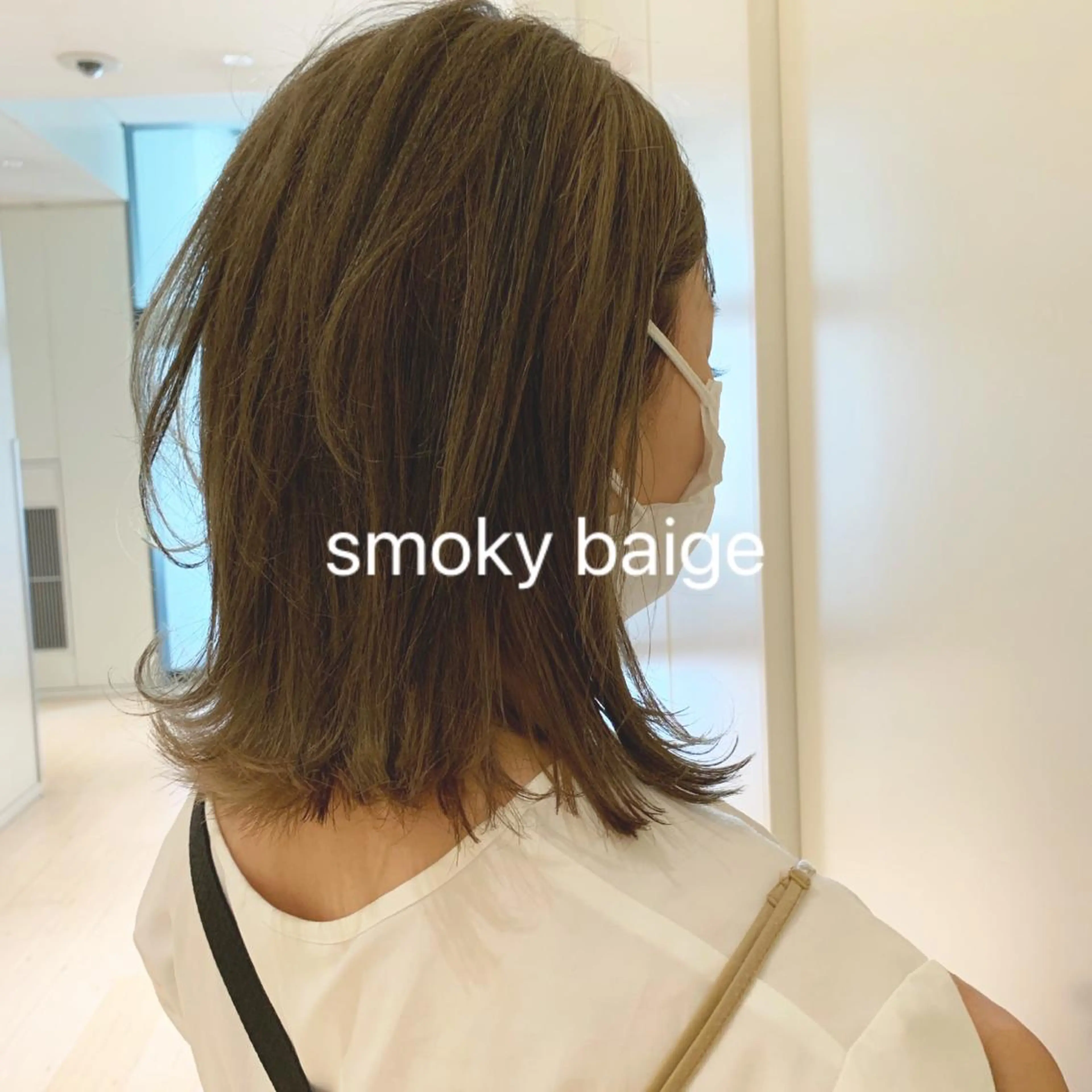 セミロング カラー ヘアアレンジ GO TODAY SHAiRE SALON 梅田店所属・柔らかくすみカラー ボブ/ショートのヘアスタイル