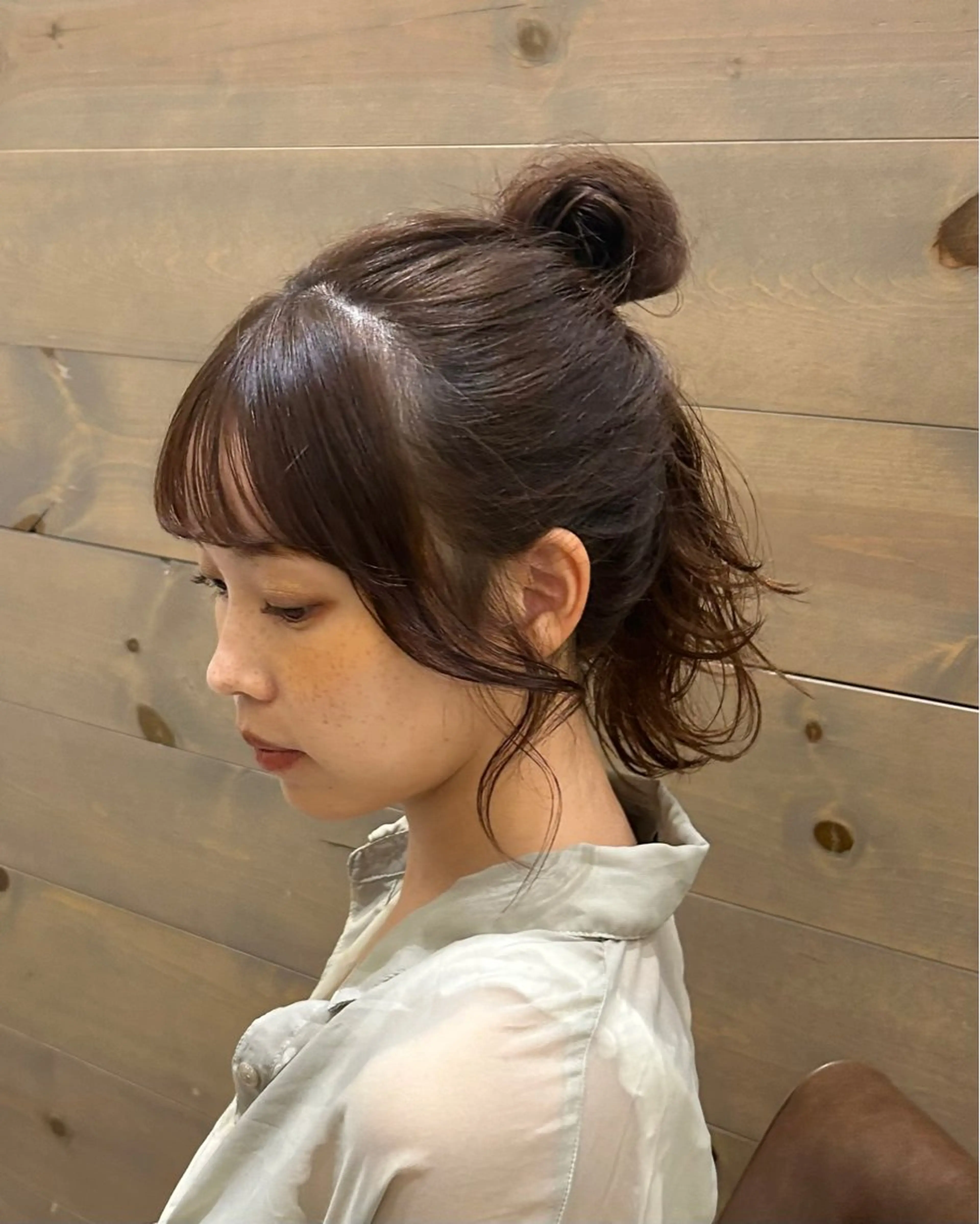 ミディアム ヘアアレンジ 🍏あおい 🍏 似合わせカラーのヘアスタイル
