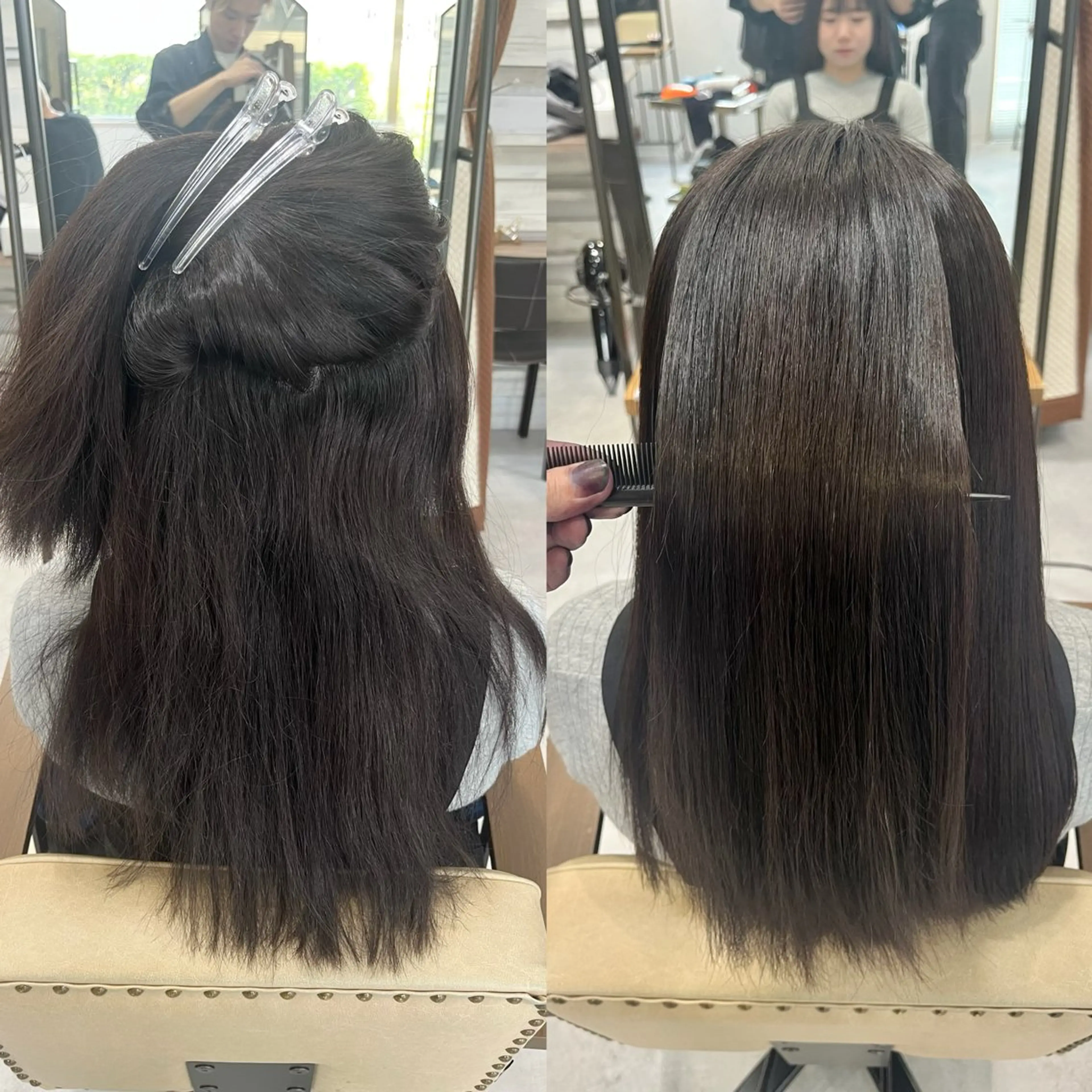 セミロング 縮毛矯正 トリートメント 縮毛矯正/髪質改善 斉藤春のヘアスタイル