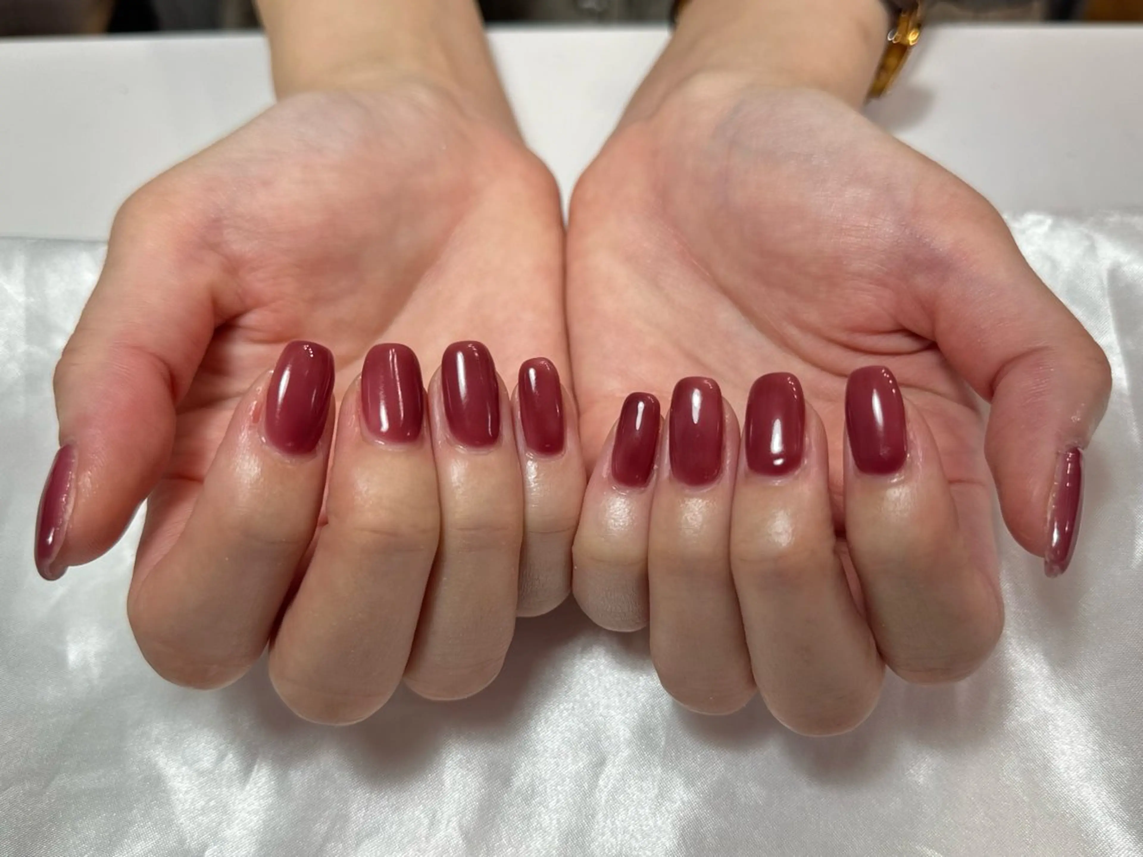 ネイル ワンカラーネイル 【パラジェル・フィルイン】Nailsalon Merci東中野所属・Merci shigaのネイルデザイン
