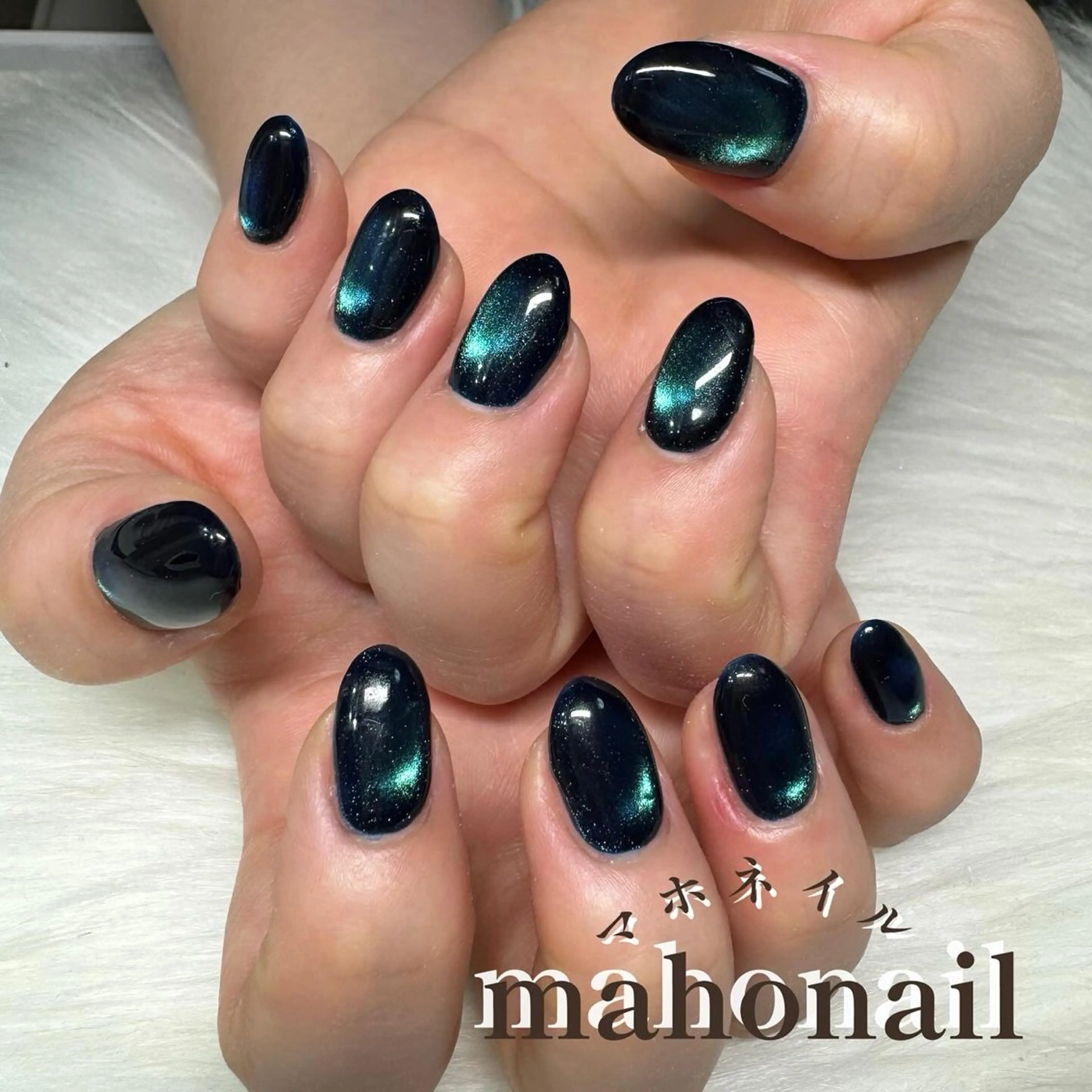 ネイル マグネットネイル ワンカラーネイル maho nail マホネイルのネイルデザイン