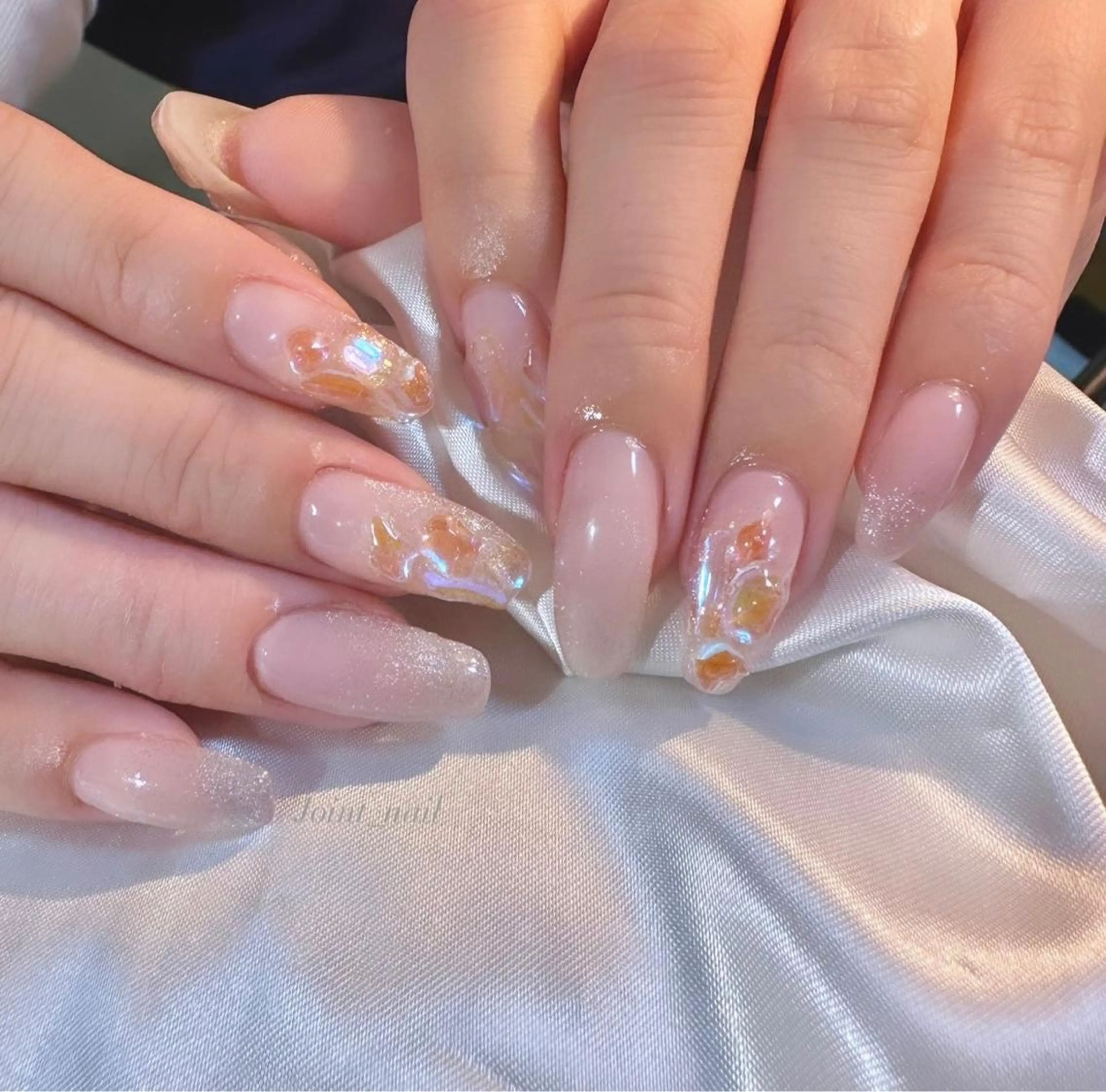 ネイル 氷ネイル・うるうるネイル ワンホンネイル Joint_ nailのネイルデザイン
