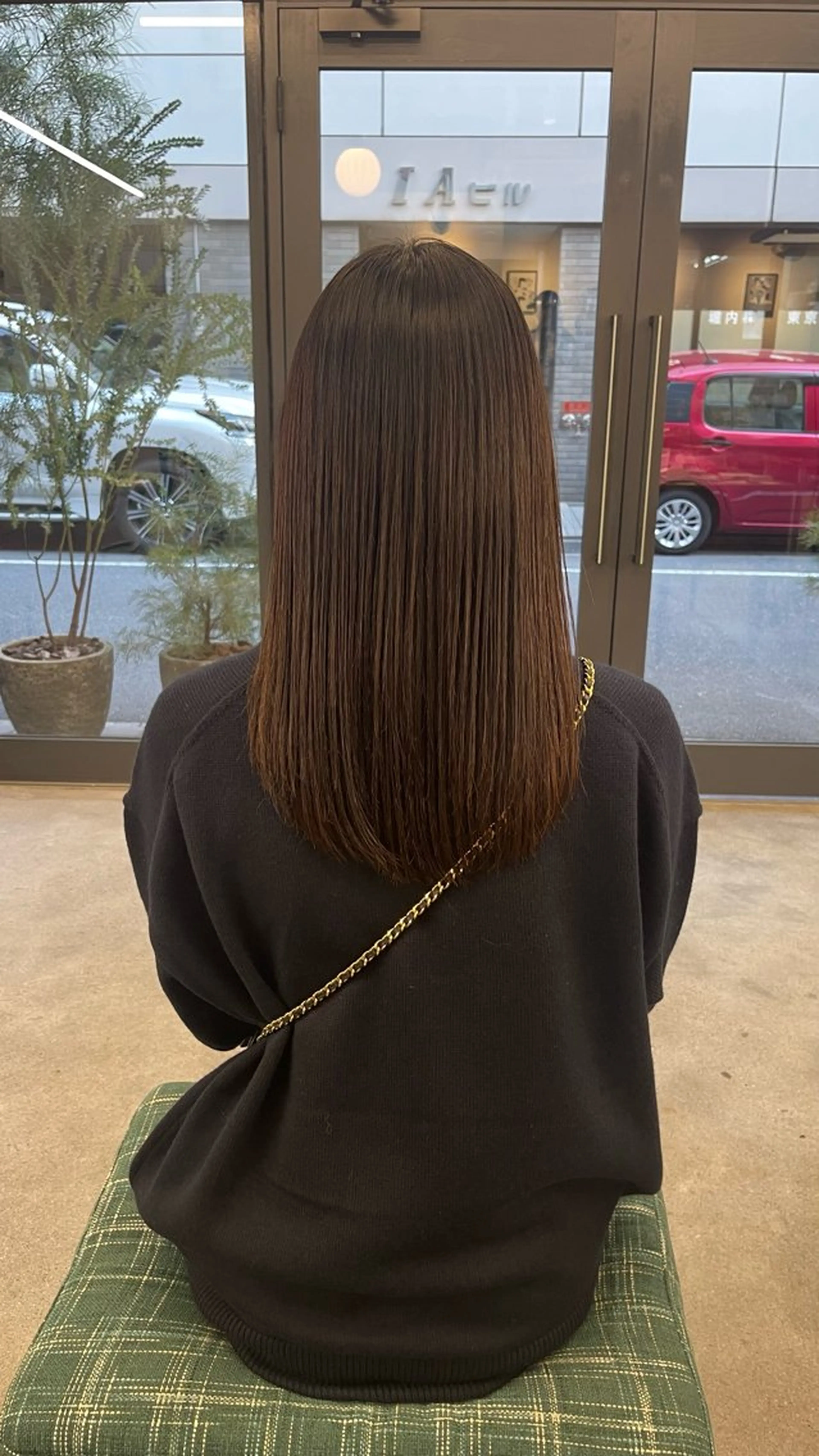 セミロング パーマ イージーパーマ募集 平口はのんのヘアスタイル