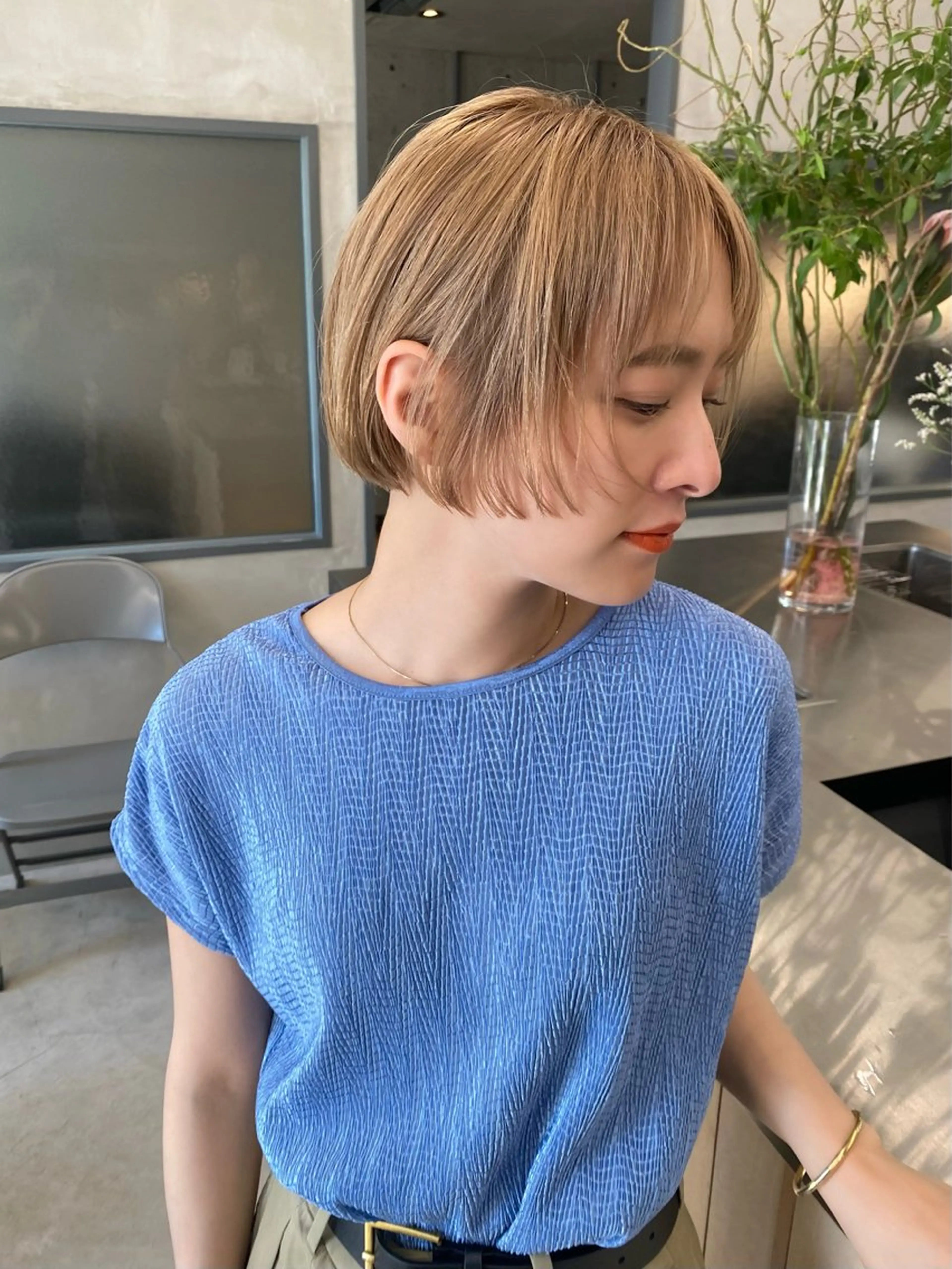 ショート カラー ボブレイヤー ボブ レイヤーカット カット ヘアカラー トリートメント 似合わせカット レイヤーボブウルフのヘアスタイル