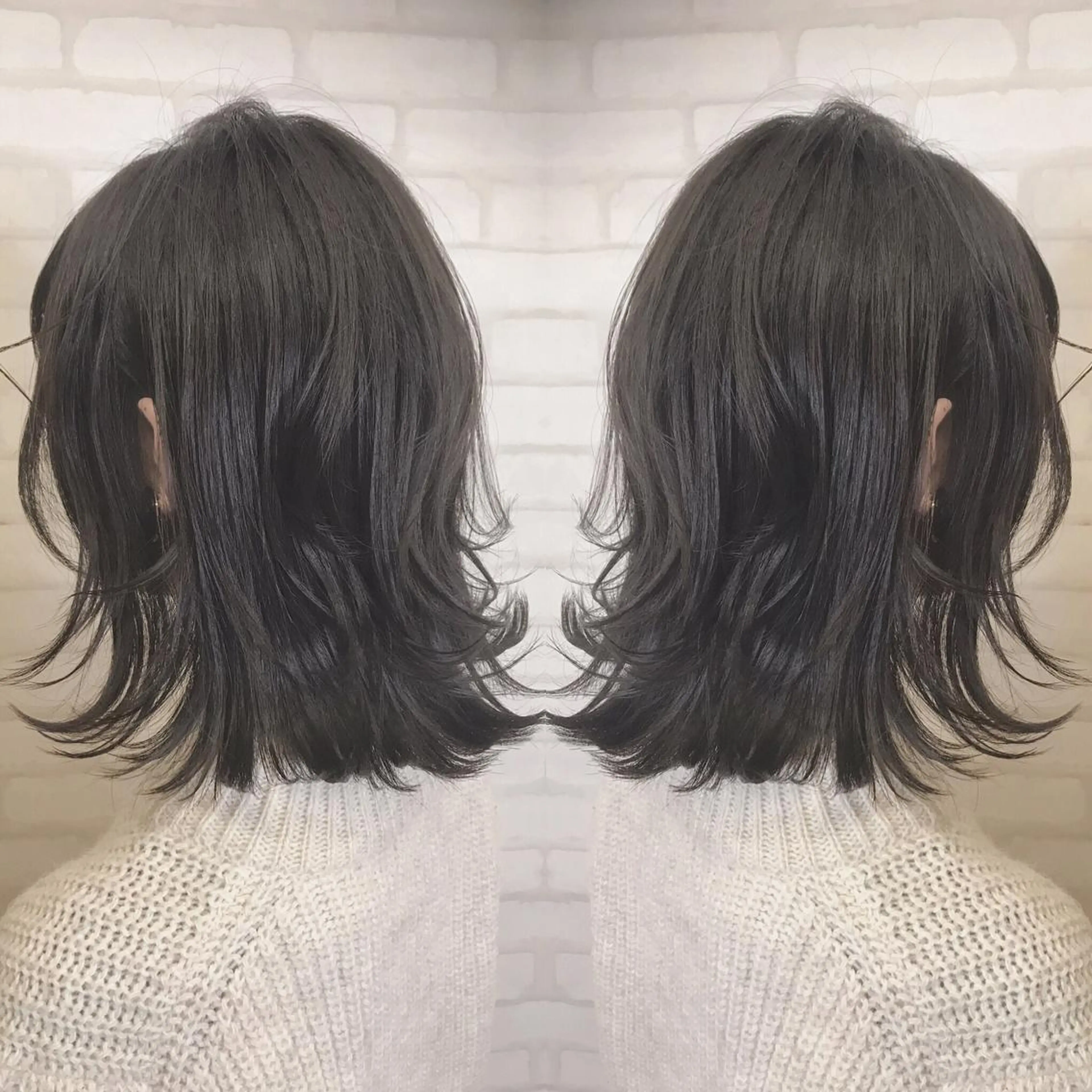 ミディアム カラー アッシュ ダークアッシュ 艶色&髪質改善 ✨ヨシムラユウシのヘアスタイル
