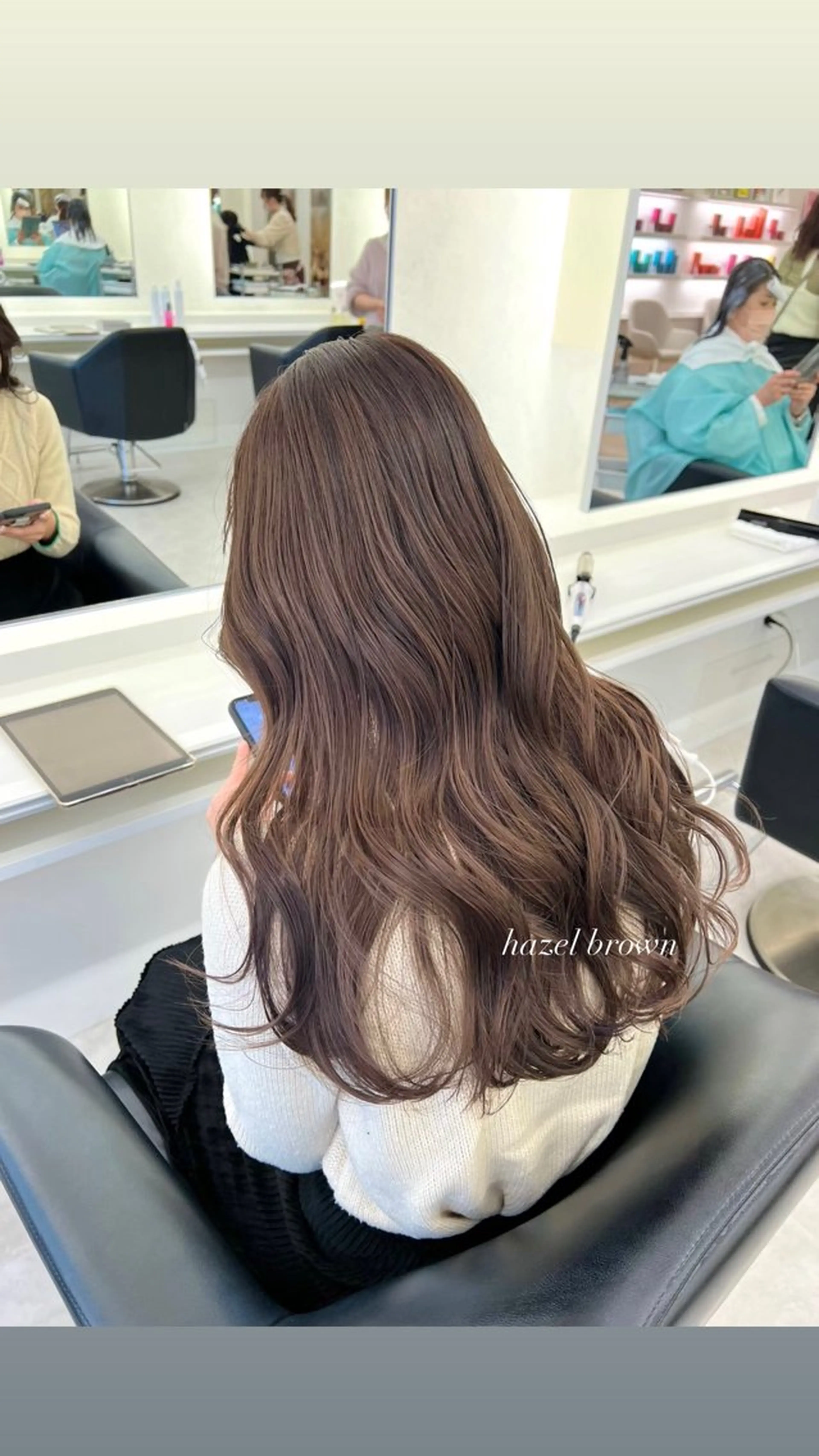 ロング ヘアカラー ParveMix 宮﨑 梨里のヘアスタイル