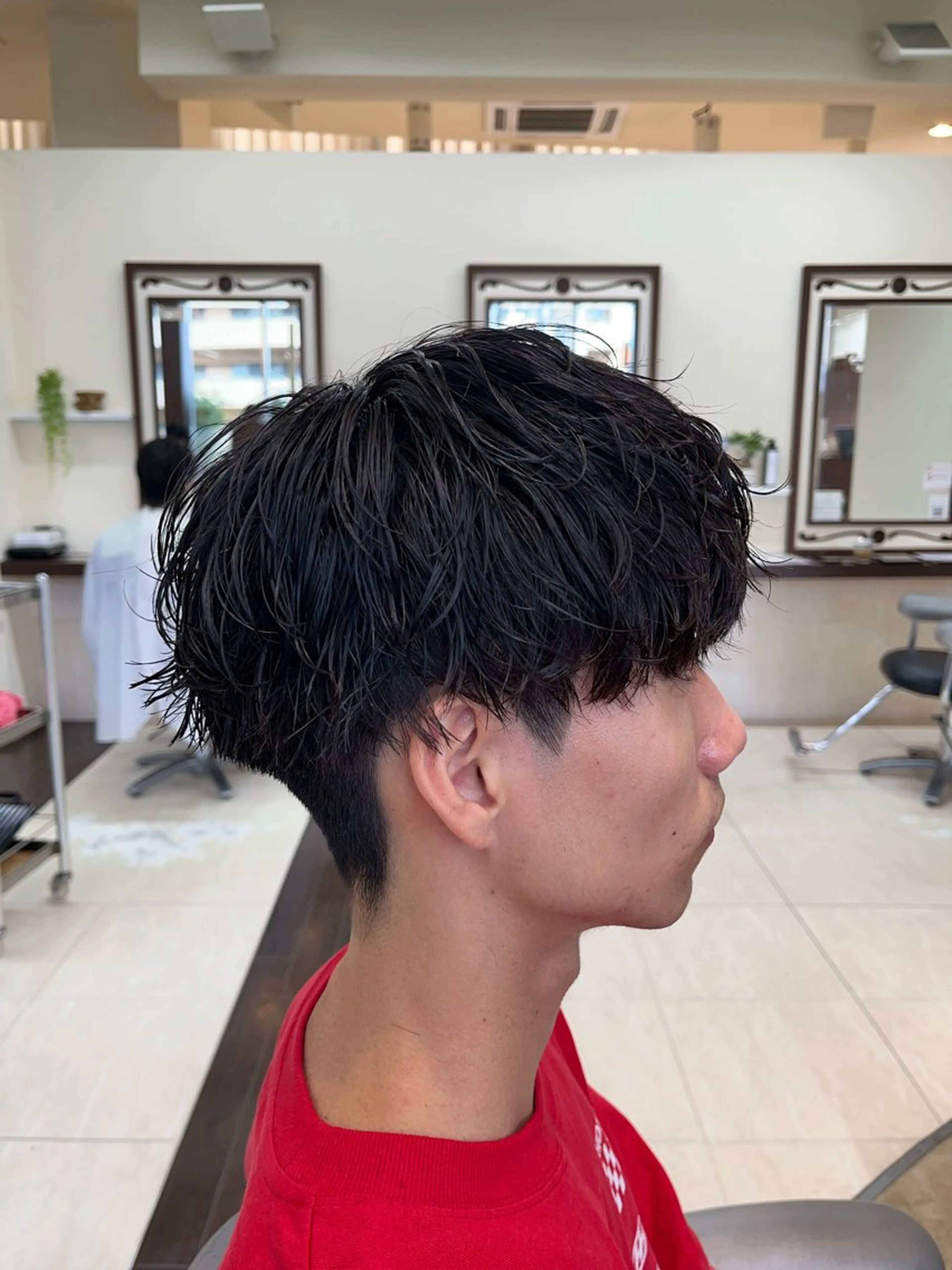 ショート パーマ メンズ メンズパーマ カット パーマ ヘアセット AROH  men's cut&men's perm 船橋店所属・🧊メンズ特化🧊 高木航希のヘアスタイル