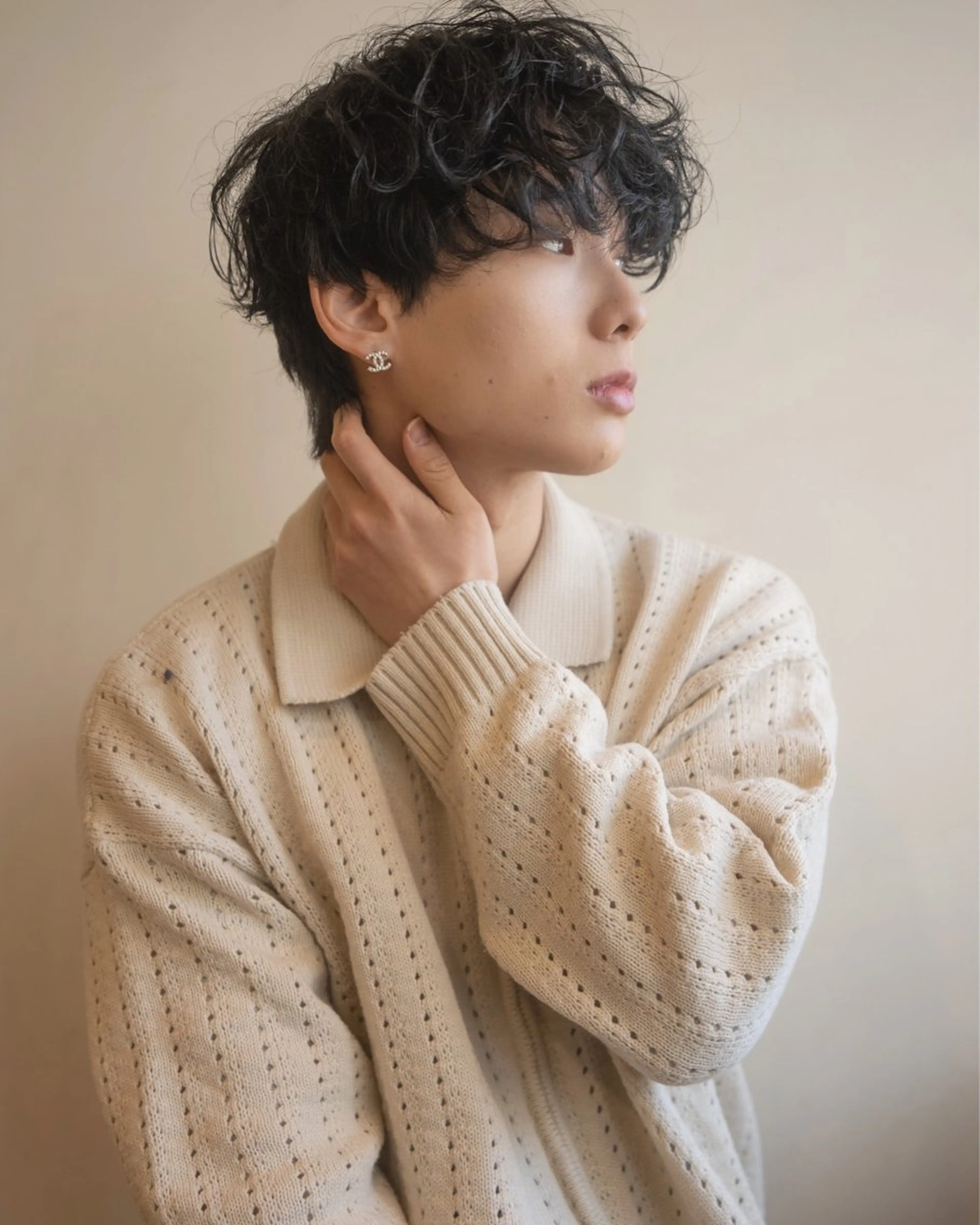 パーマ メンズ メンズパーマ ニュアンスパーマ カット パーマ トリートメント ボブ/透明感カラー /サナ🌼のヘアスタイル