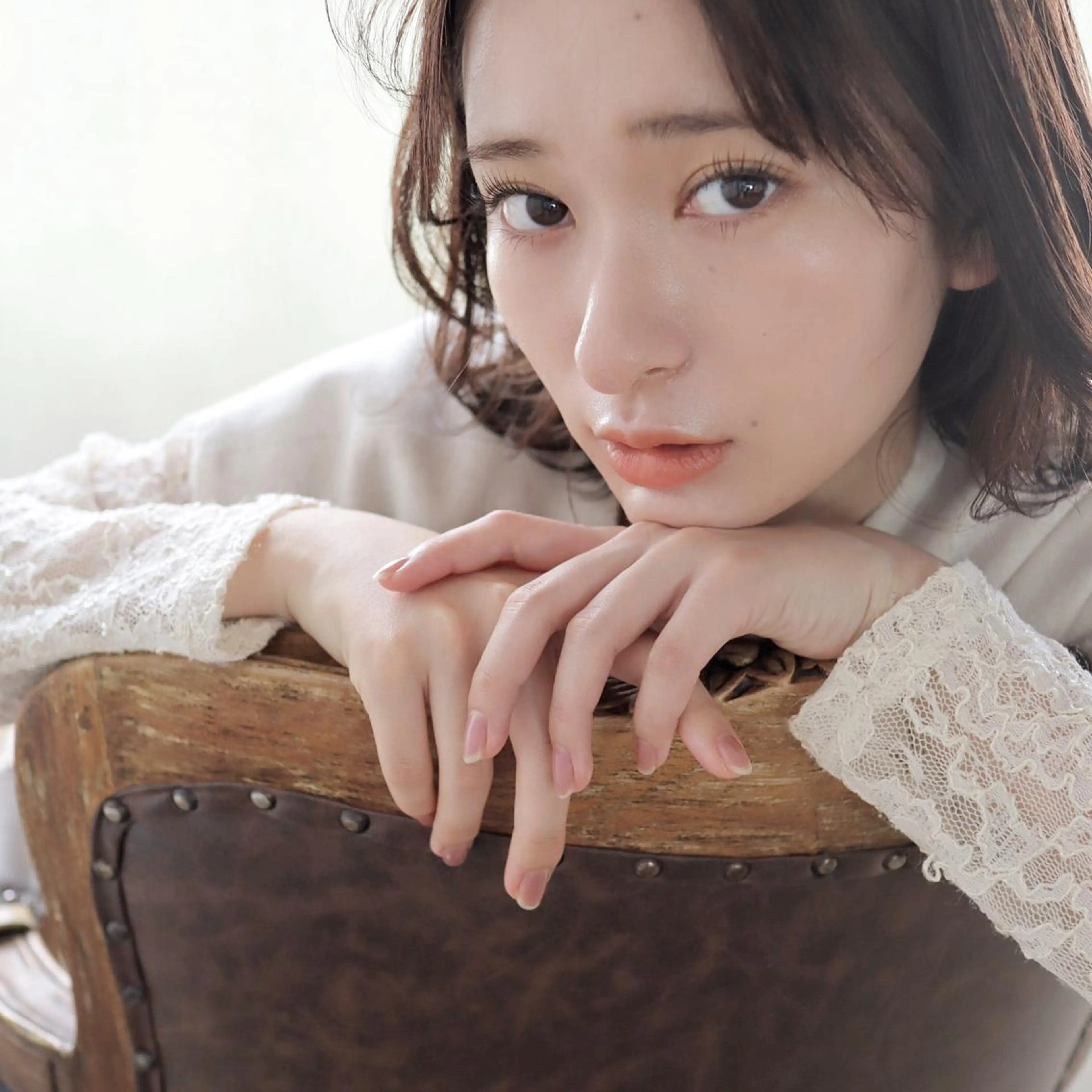 ミディアム 顔まわりレイヤー レイヤーカット GO TODAY SHAIR SALON 梅田NU茶屋町店所属・田中成美/レイヤー カット/透明感カラーのヘアスタイル