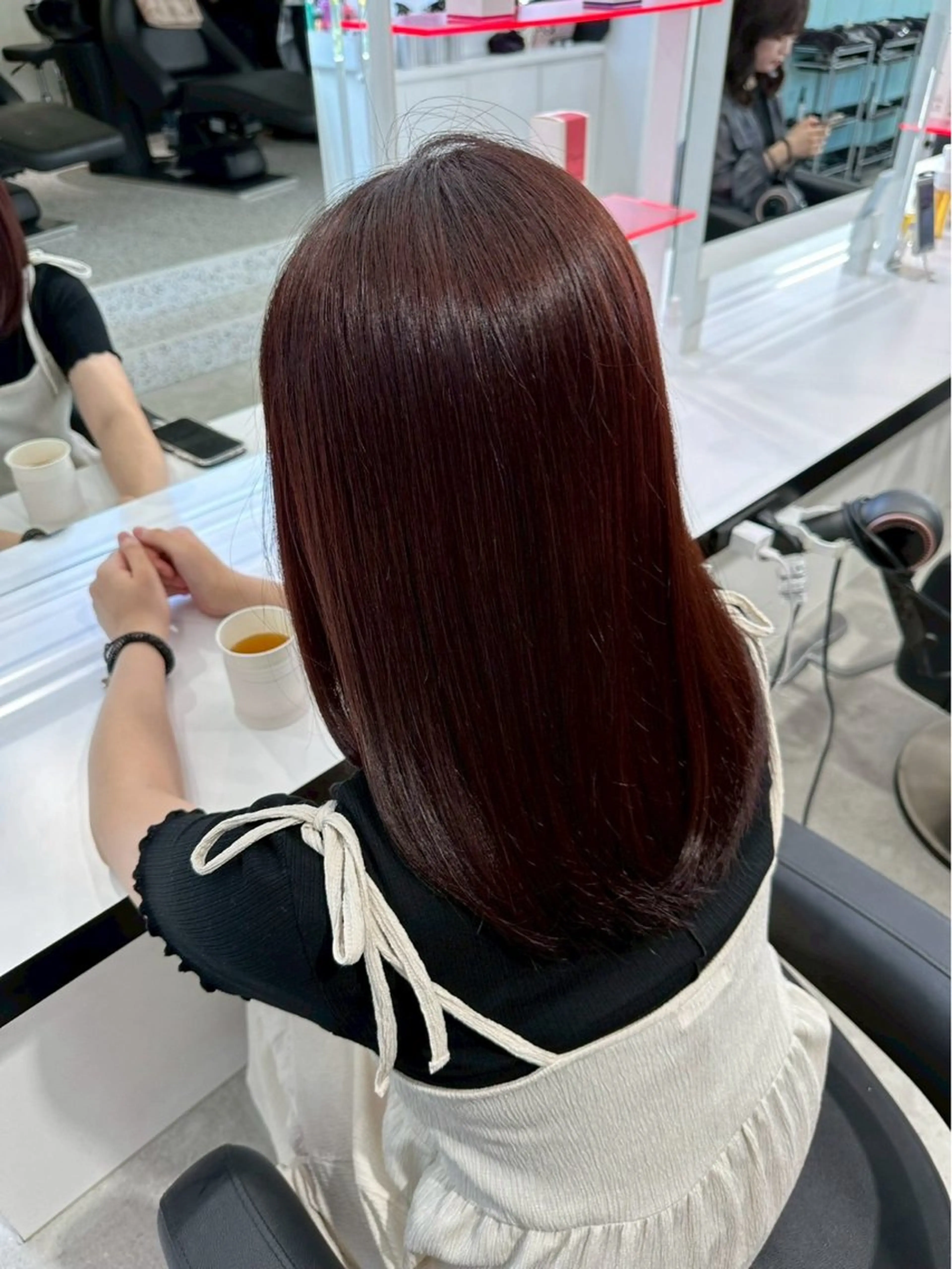 カラー ハイライトカラー 髪質改善 ブリーチなしモテヘア 🤍REN🤍🪄のヘアスタイル