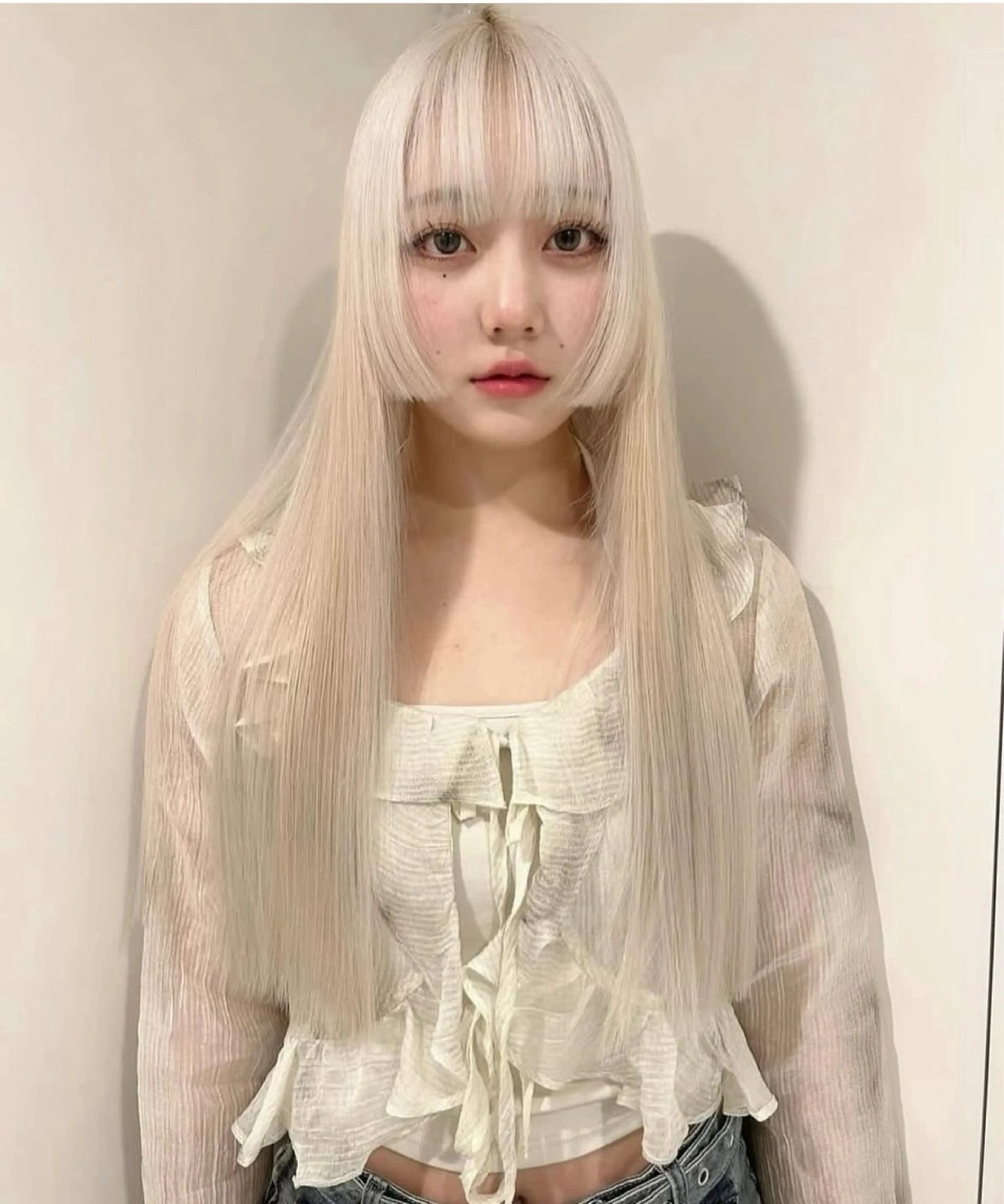 ‼️‼️リタッチ＋透明感カラー🩶(ブリーチ1回)の写真