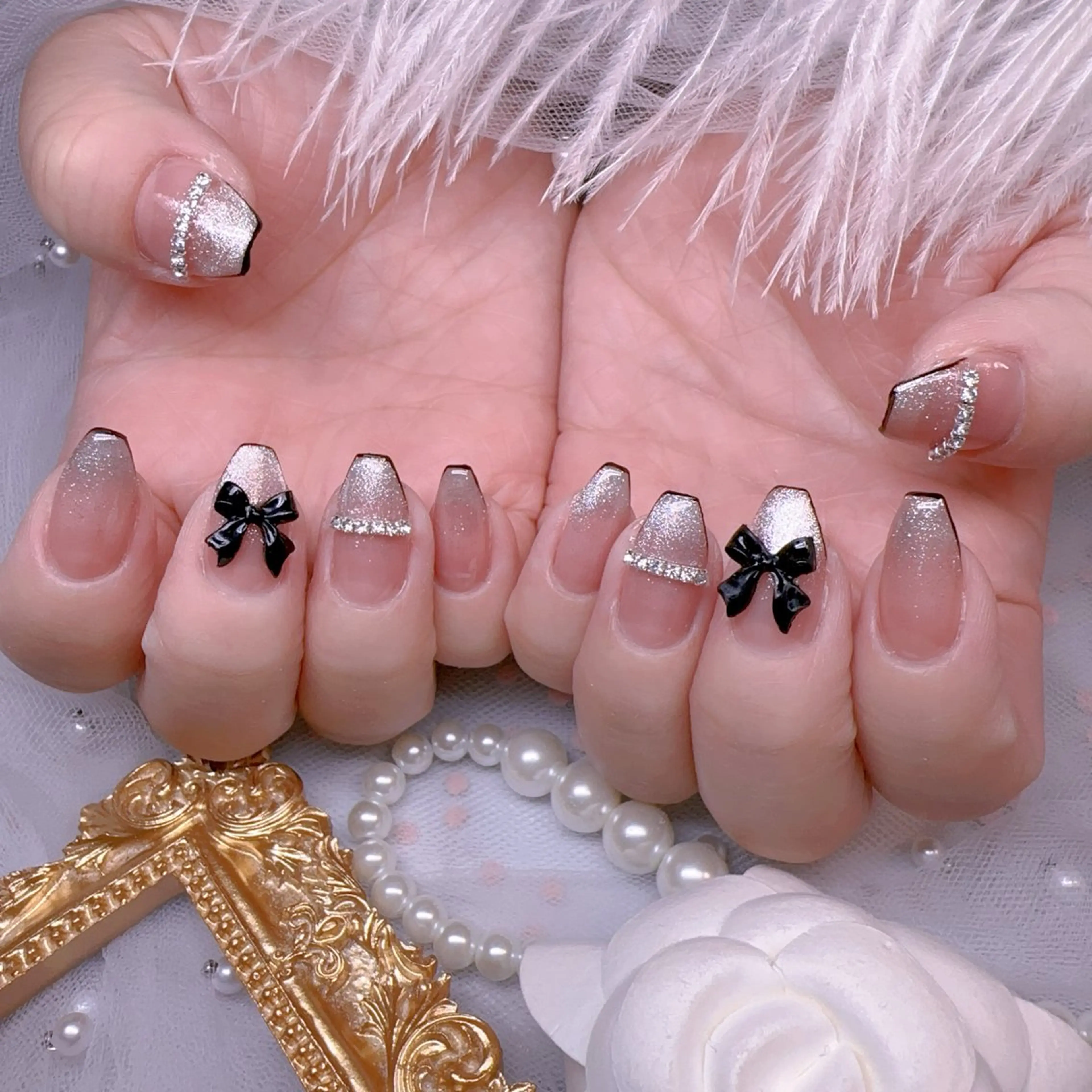 ネイル オーロラネイル フットネイル 韓国ネイル ラメ(グリッター) ラメグラデーション ハンドネイル Belle nail salon 新小岩のネイルデザイン