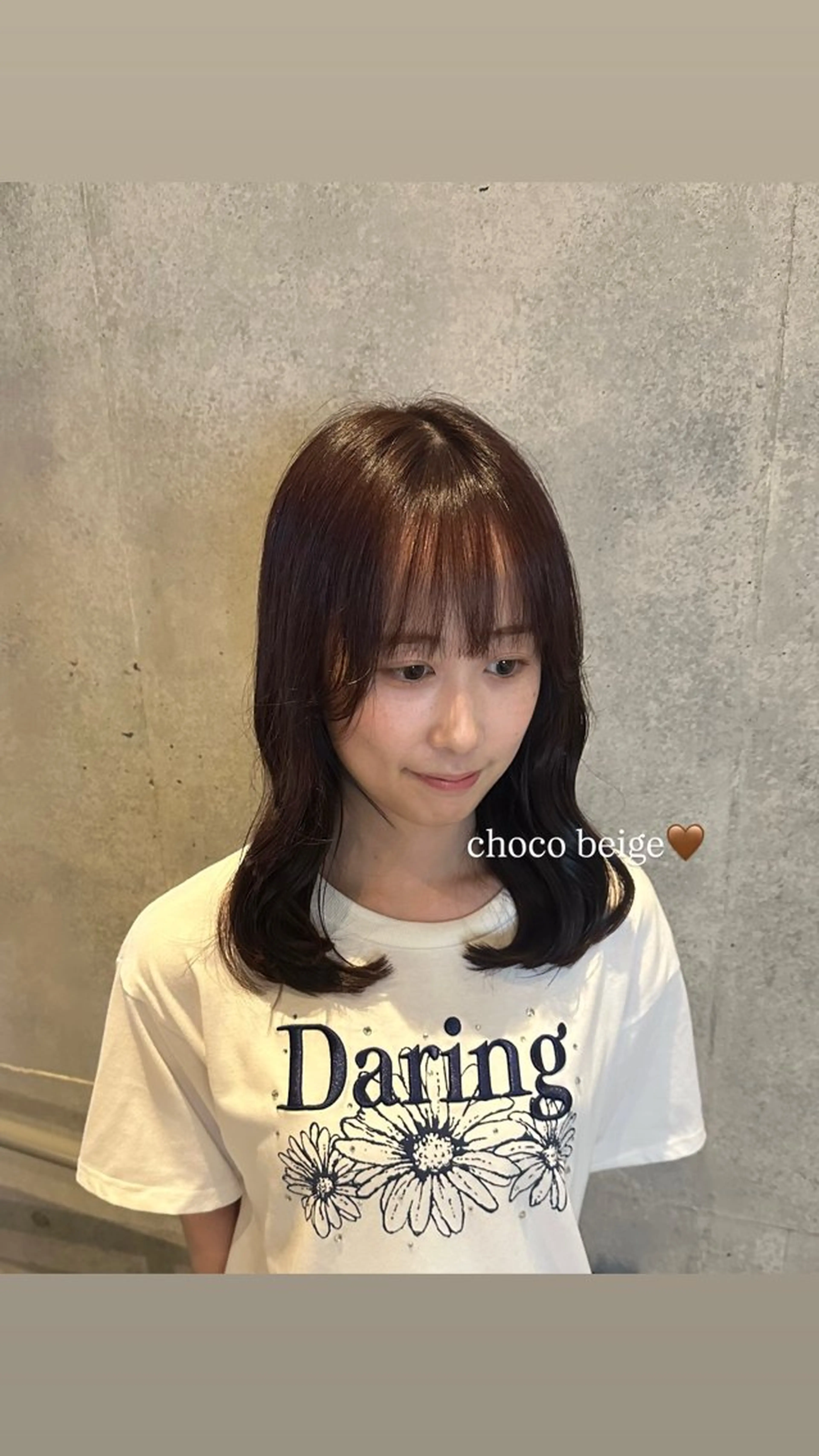 ミディアム ヘアカラー 垢抜け水光肌カラー kira🌛のヘアスタイル