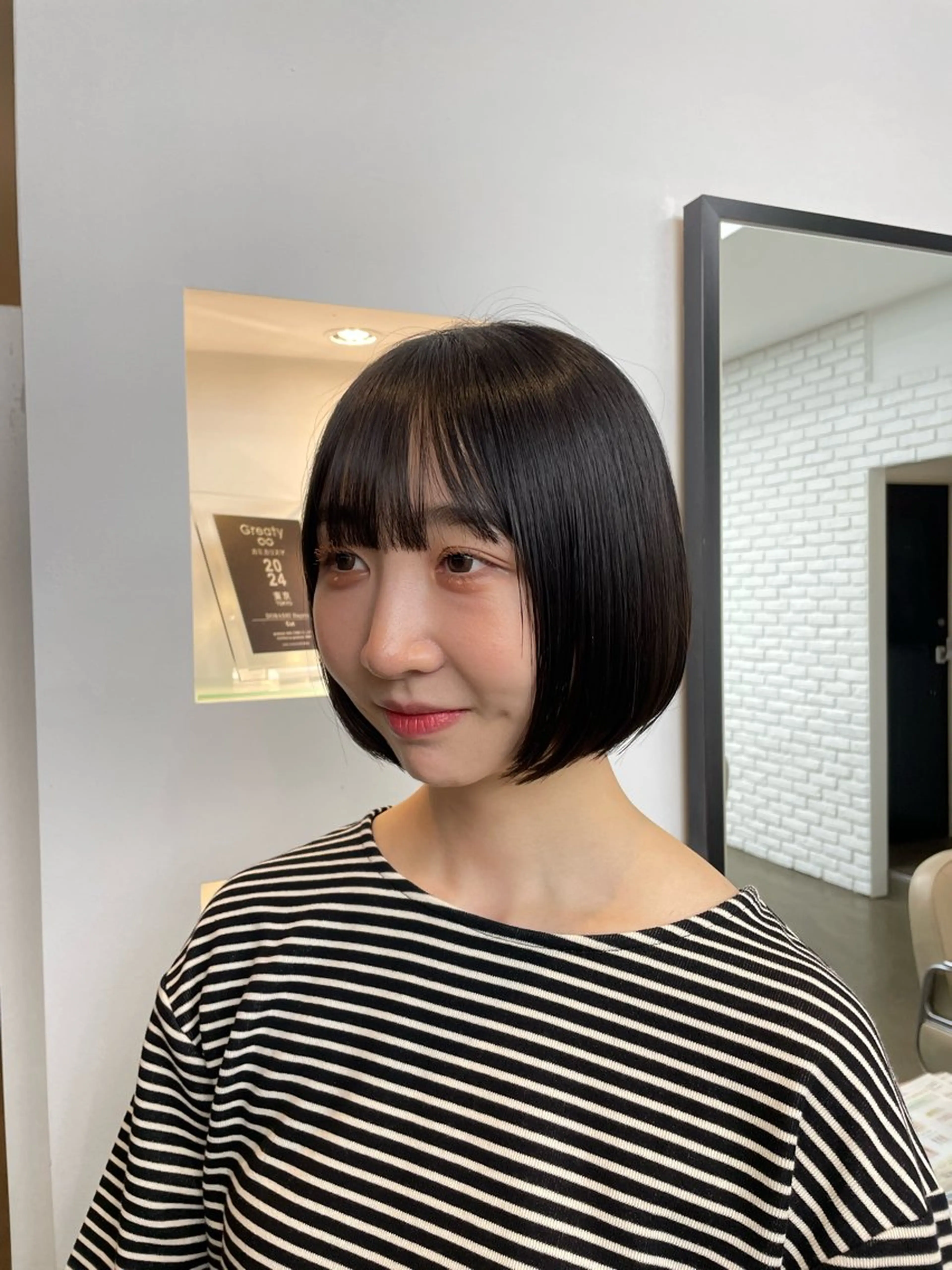 ショート ボブ ショートヘア カット トリートメント ヘアセット 🍑まき/カット /髪質改善カラー🍑のヘアスタイル