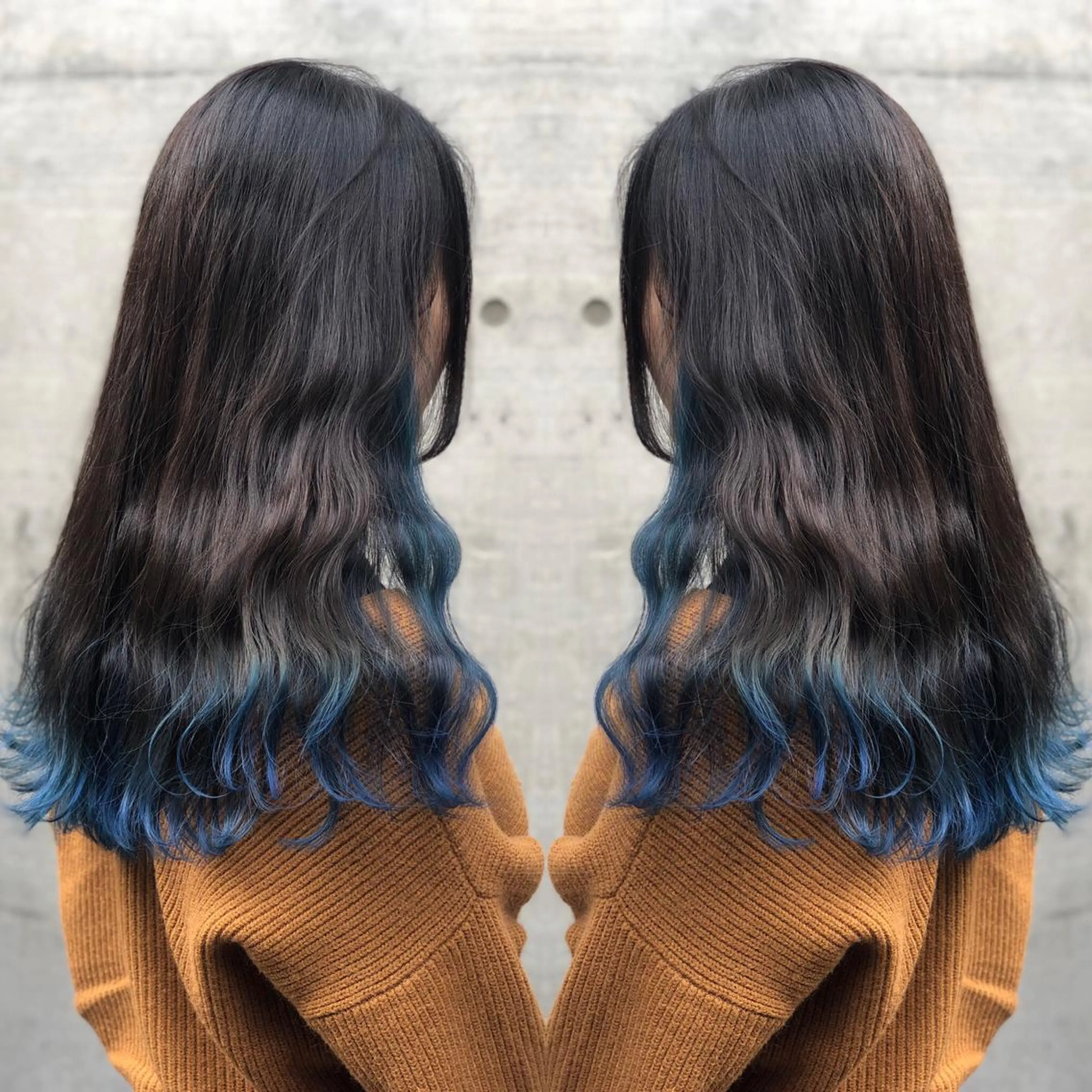ロング カラー ブルーカラー グラデーションカラー ヘアカラー ALLY（アリー）所属・ミニモお気に入り数 No.1宍戸雄弥のヘアスタイル