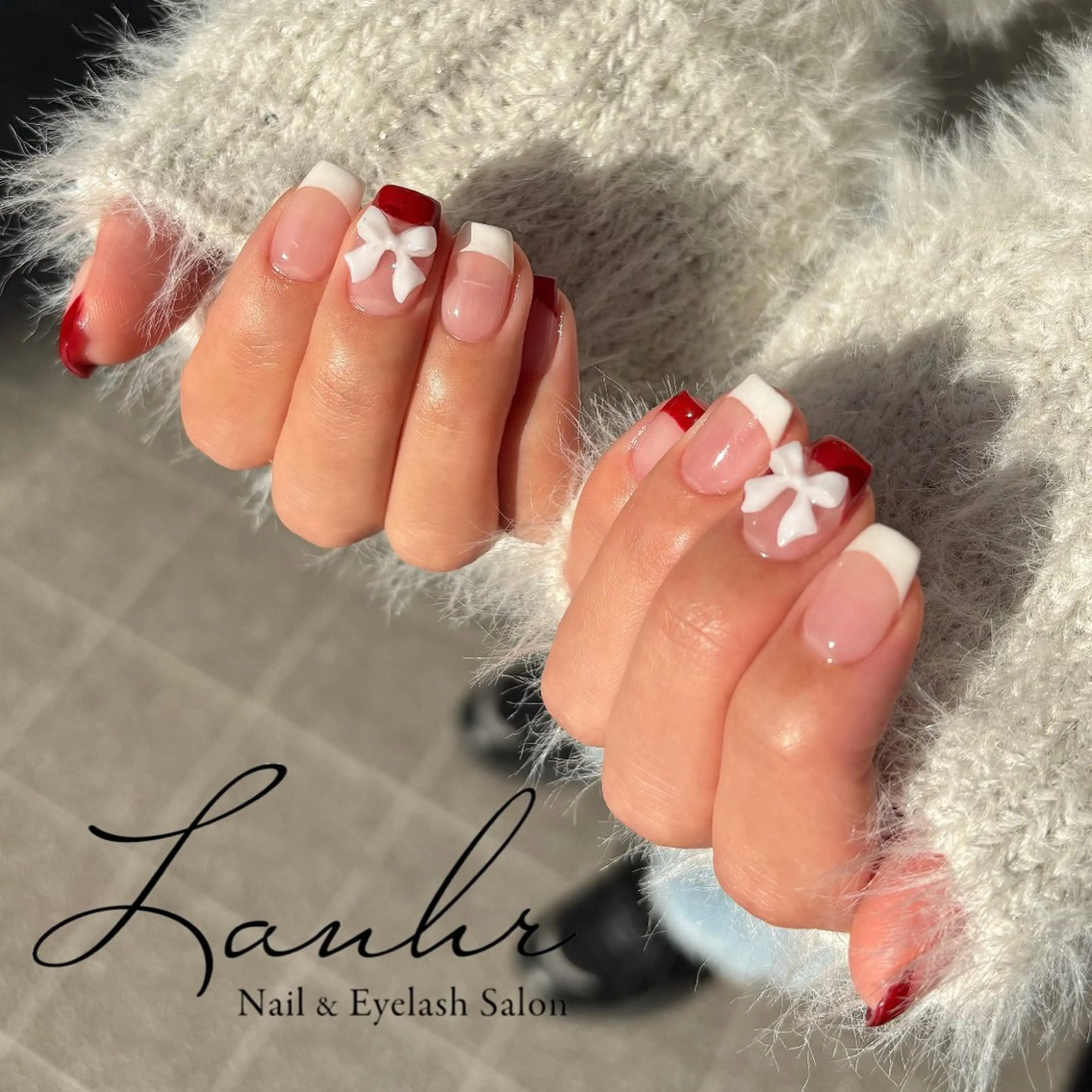 ネイル フレンチネイル 持ち込み ハンドネイル Lanhr Nail&Eyelash所属・Lanhr miyukiのネイルデザイン