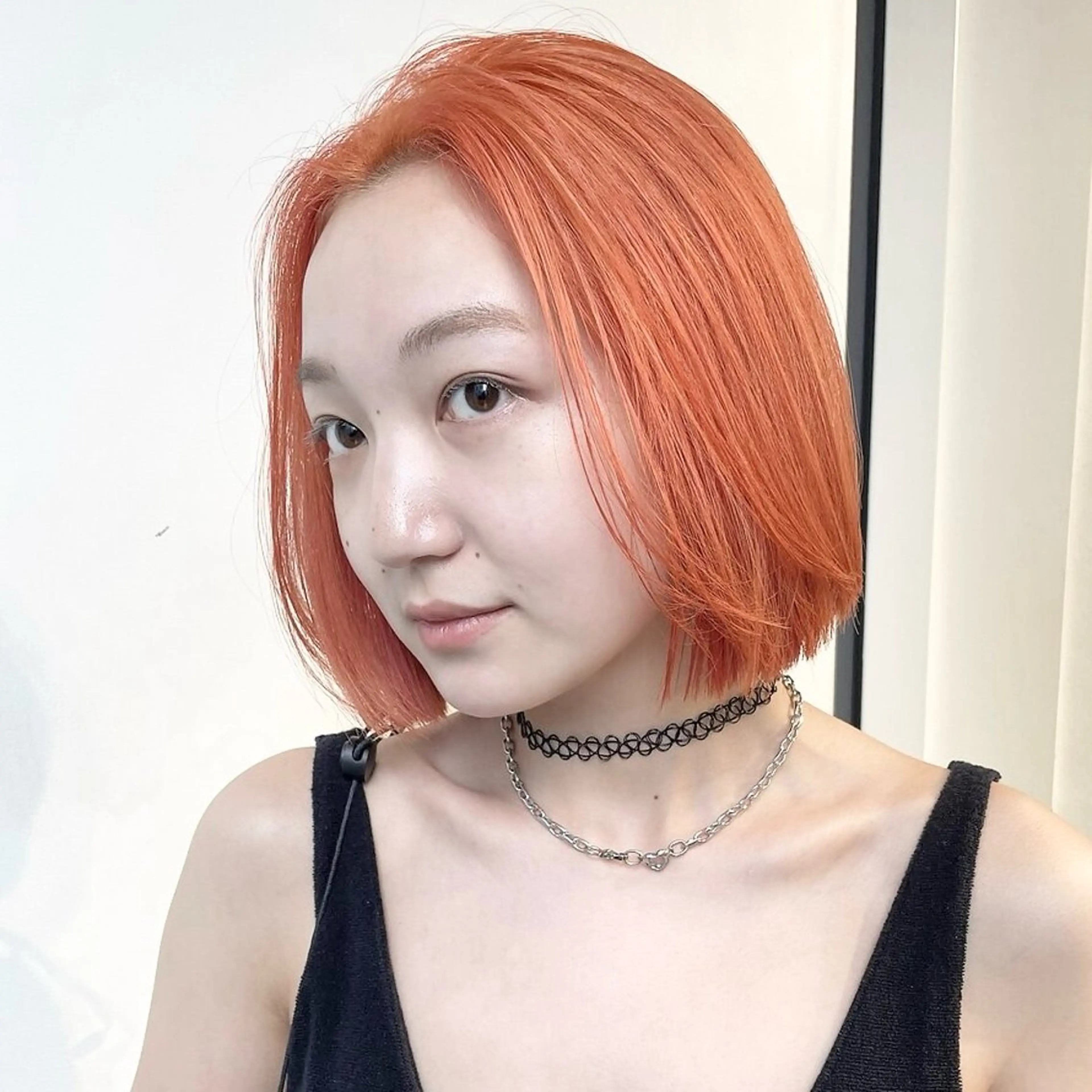 カラー ブリーチ オレンジ ヘアカラー 原宿//-KOKO- MOENOのヘアスタイル