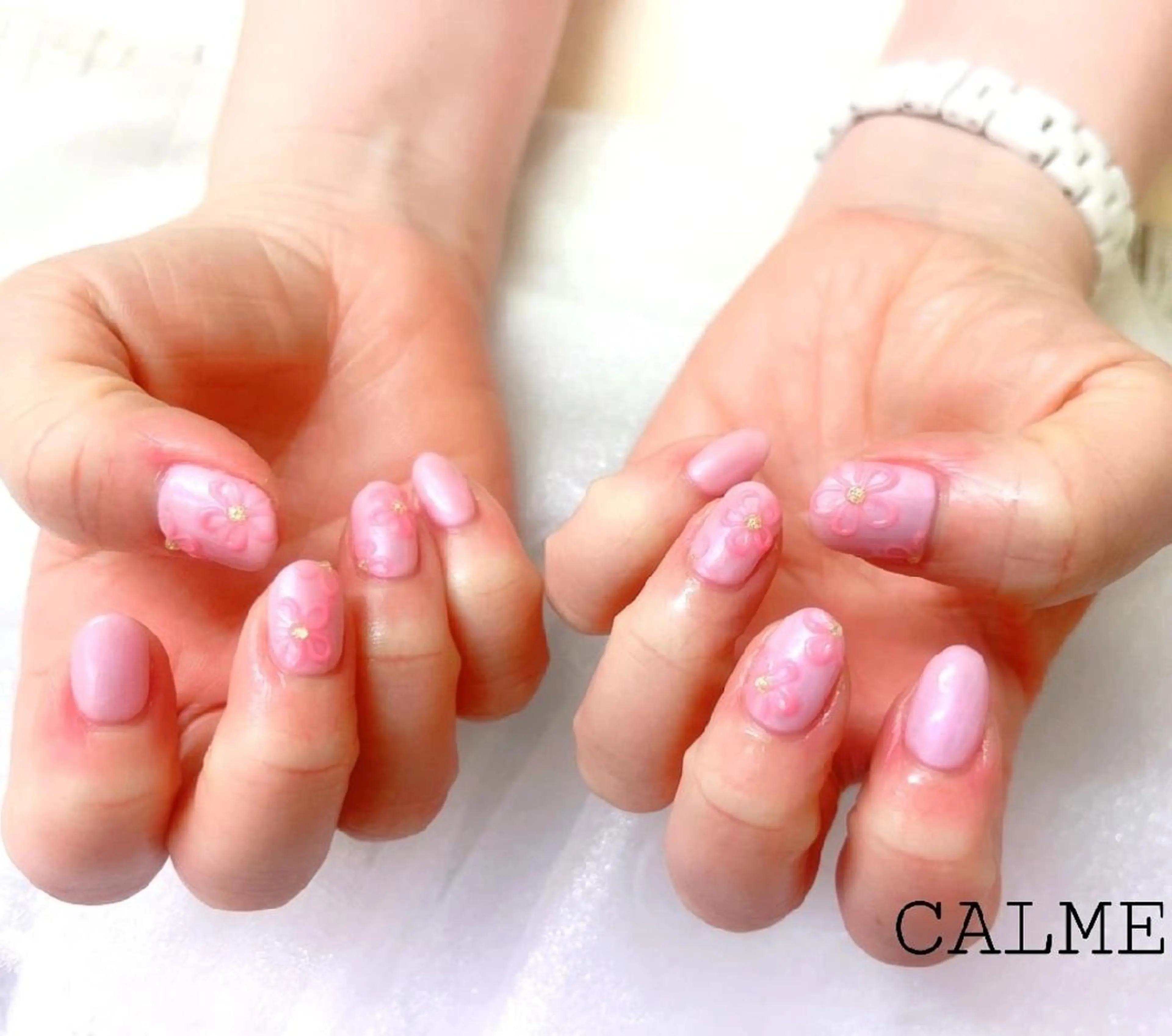 ネイル ブルー キラキラネイル 韓国ネイル 持ち込み パープル CALME ♡のネイルデザイン