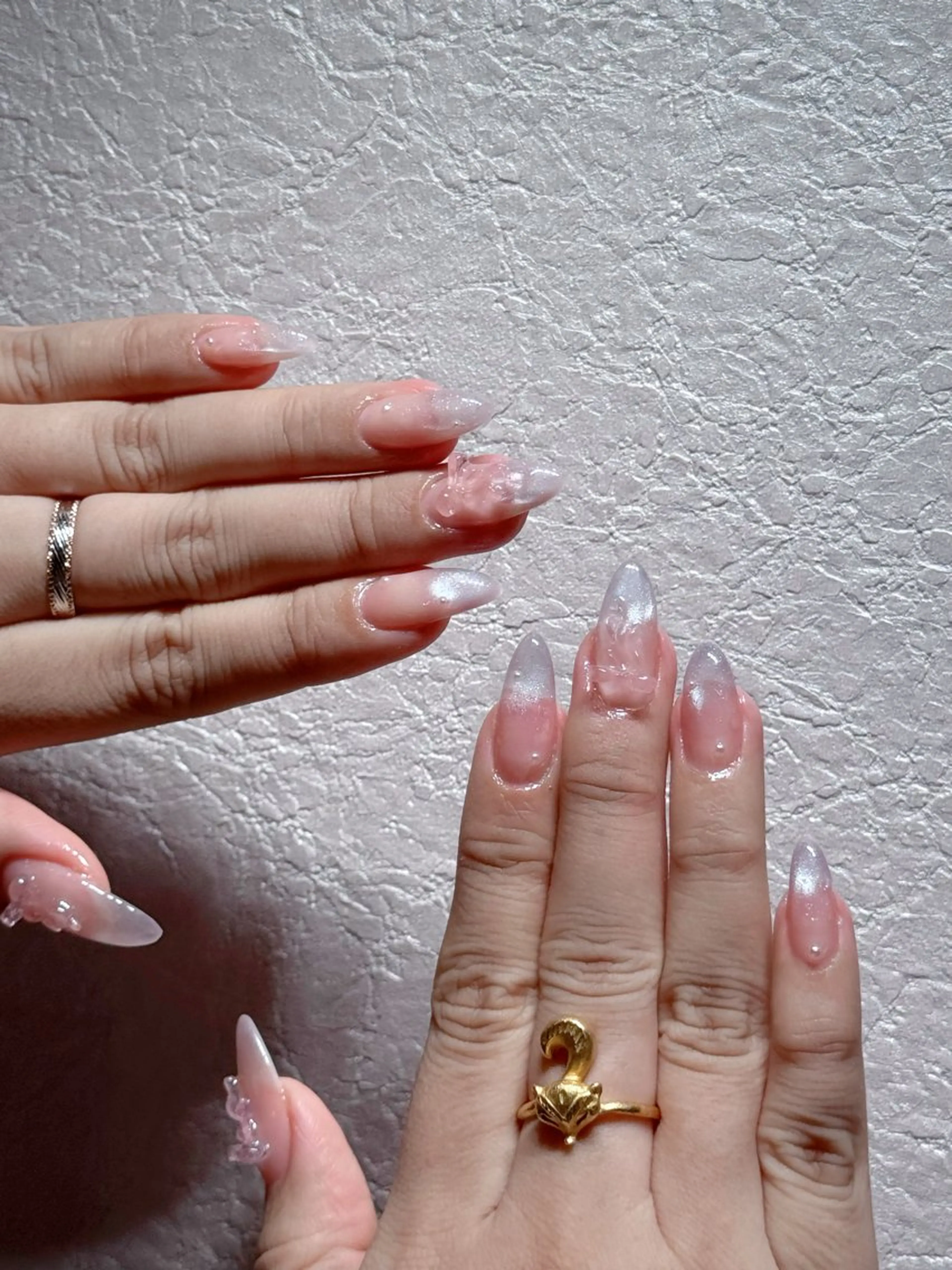 ネイル アートネイル フットネイル ジェルネイル ハート マグネットネイル Babarla Nailのネイルデザイン