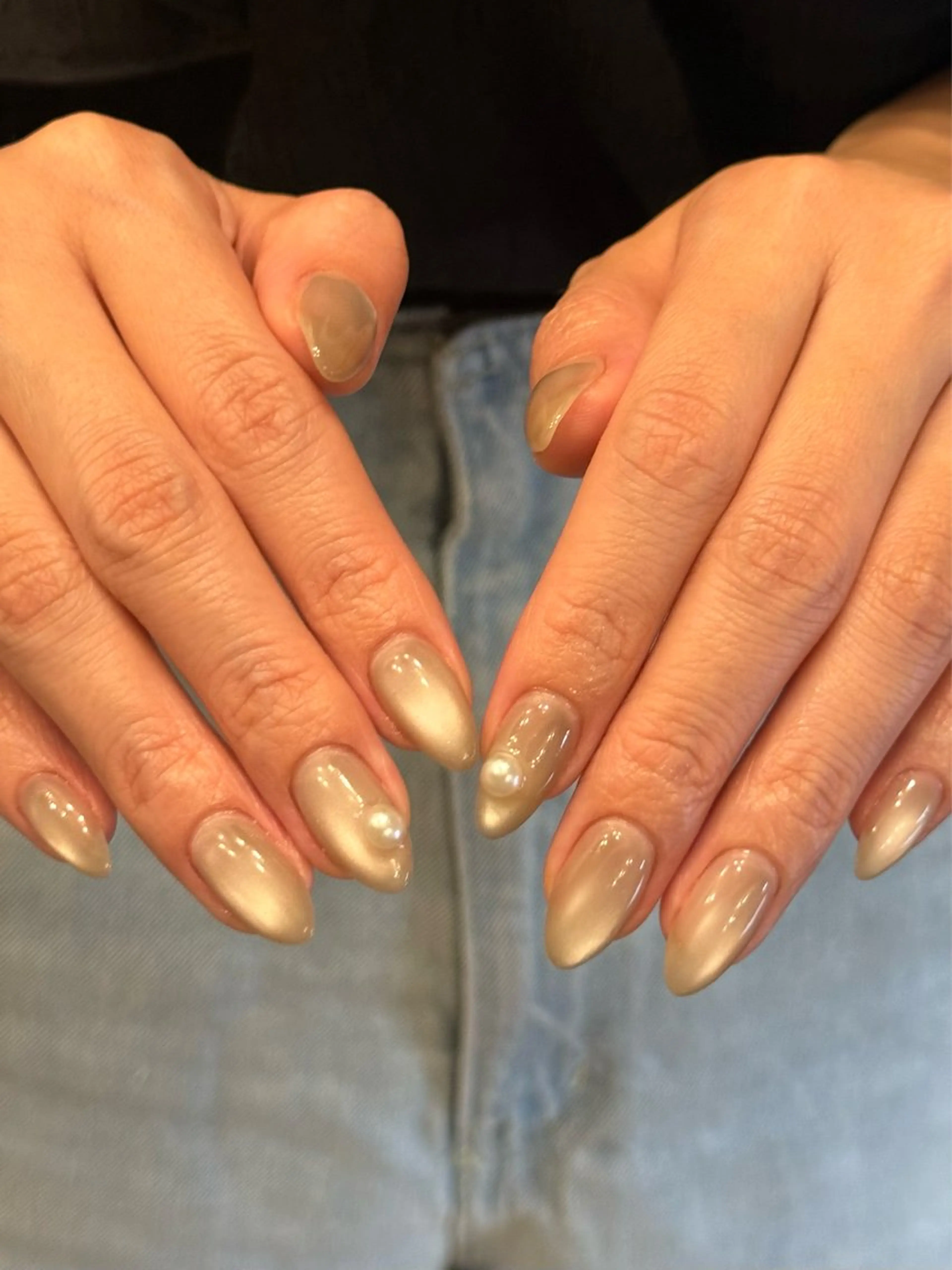 ネイル マグネットネイル マグネットワンカラー ワンカラーネイル ハンドネイル filonnail asukaのネイルデザイン