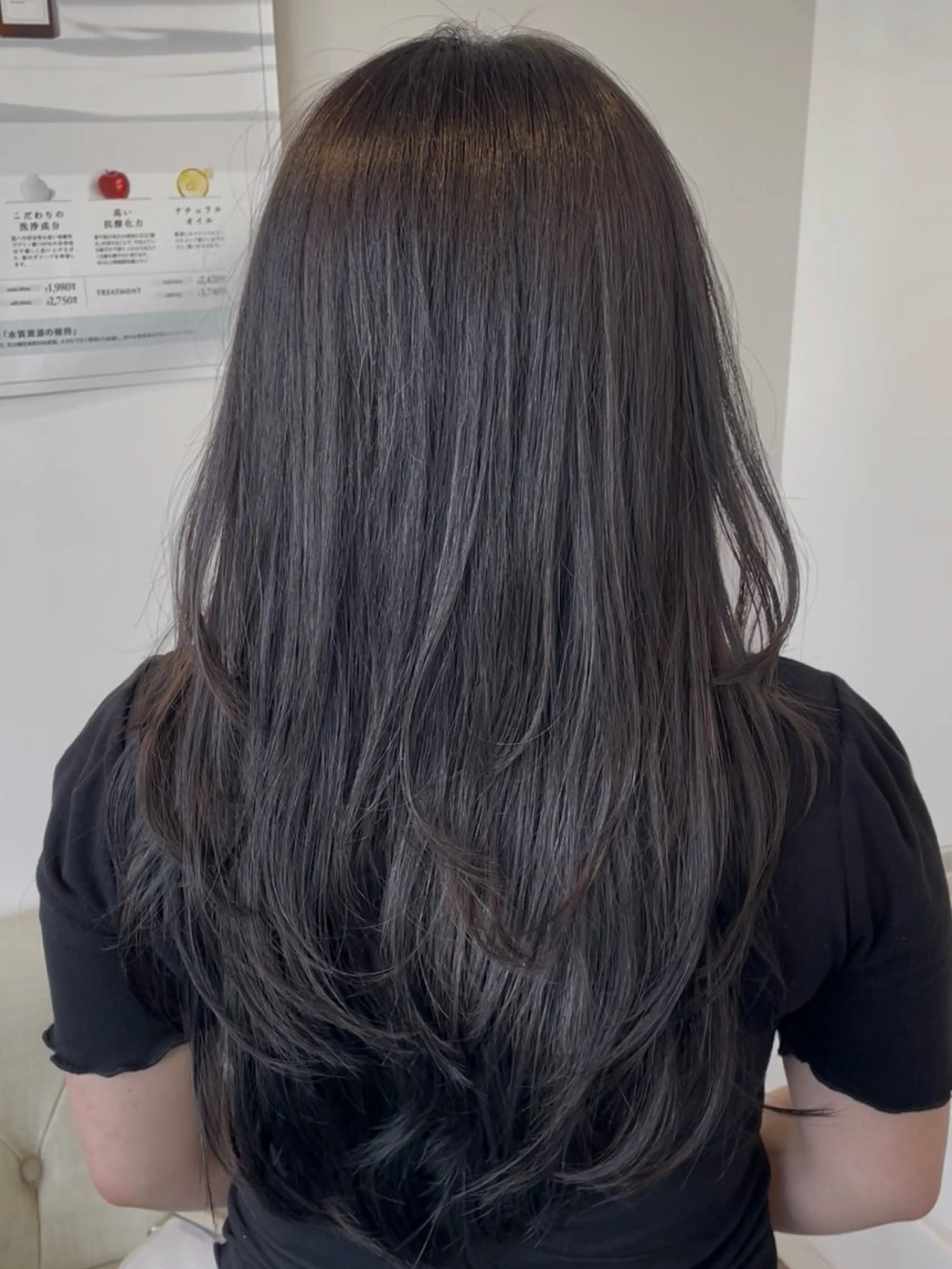ロング ハッシュカット レイヤーカット カット ヘアカラー トリートメント レイヤーカット🩵 盛れ顔周り/Miuのヘアスタイル