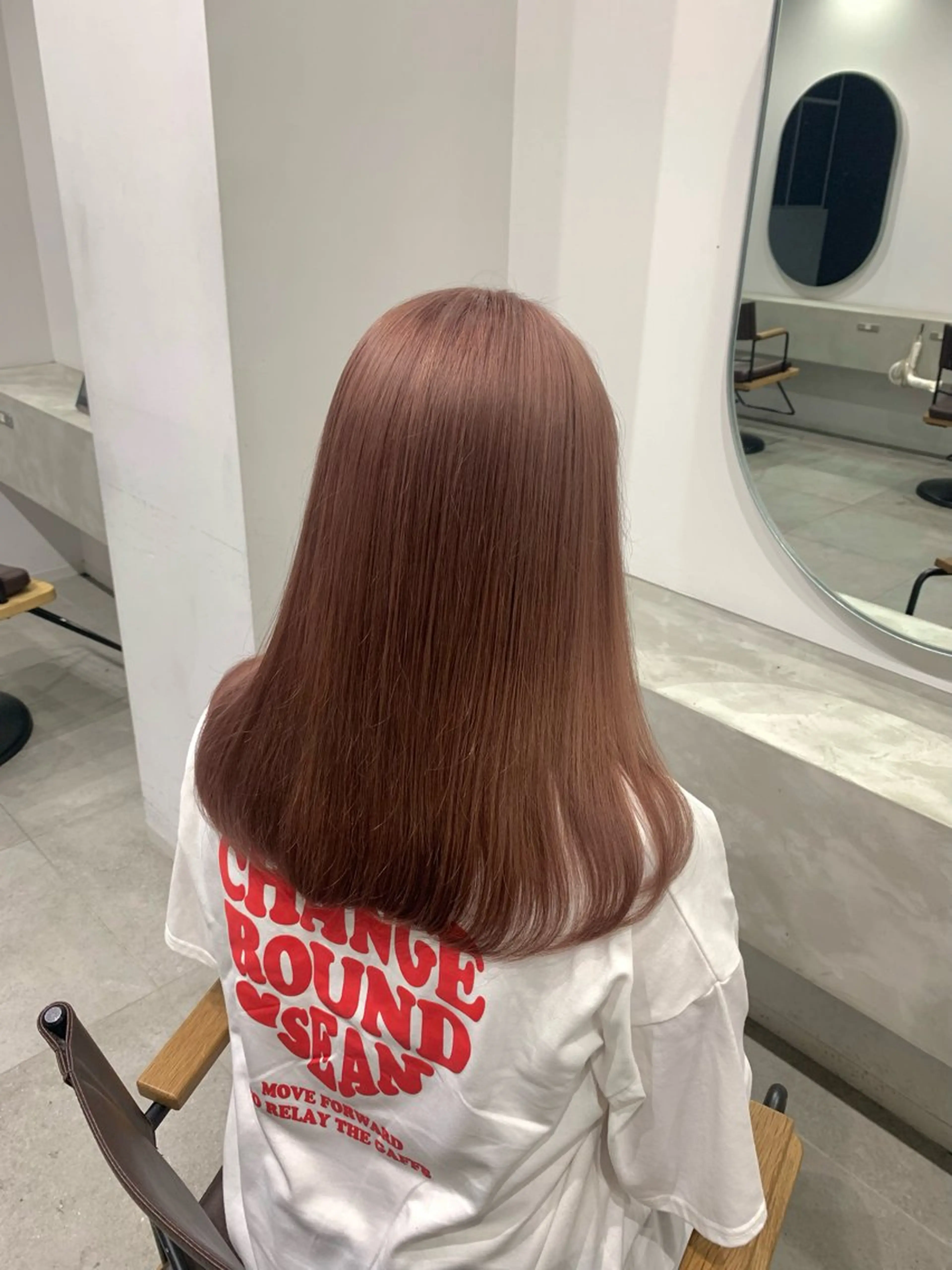 ロング カラー ベージュカラー ブリーチ ピンクカラー ピンクベージュ カット ヘアカラー トリートメント little 小濱彰太のヘアスタイル