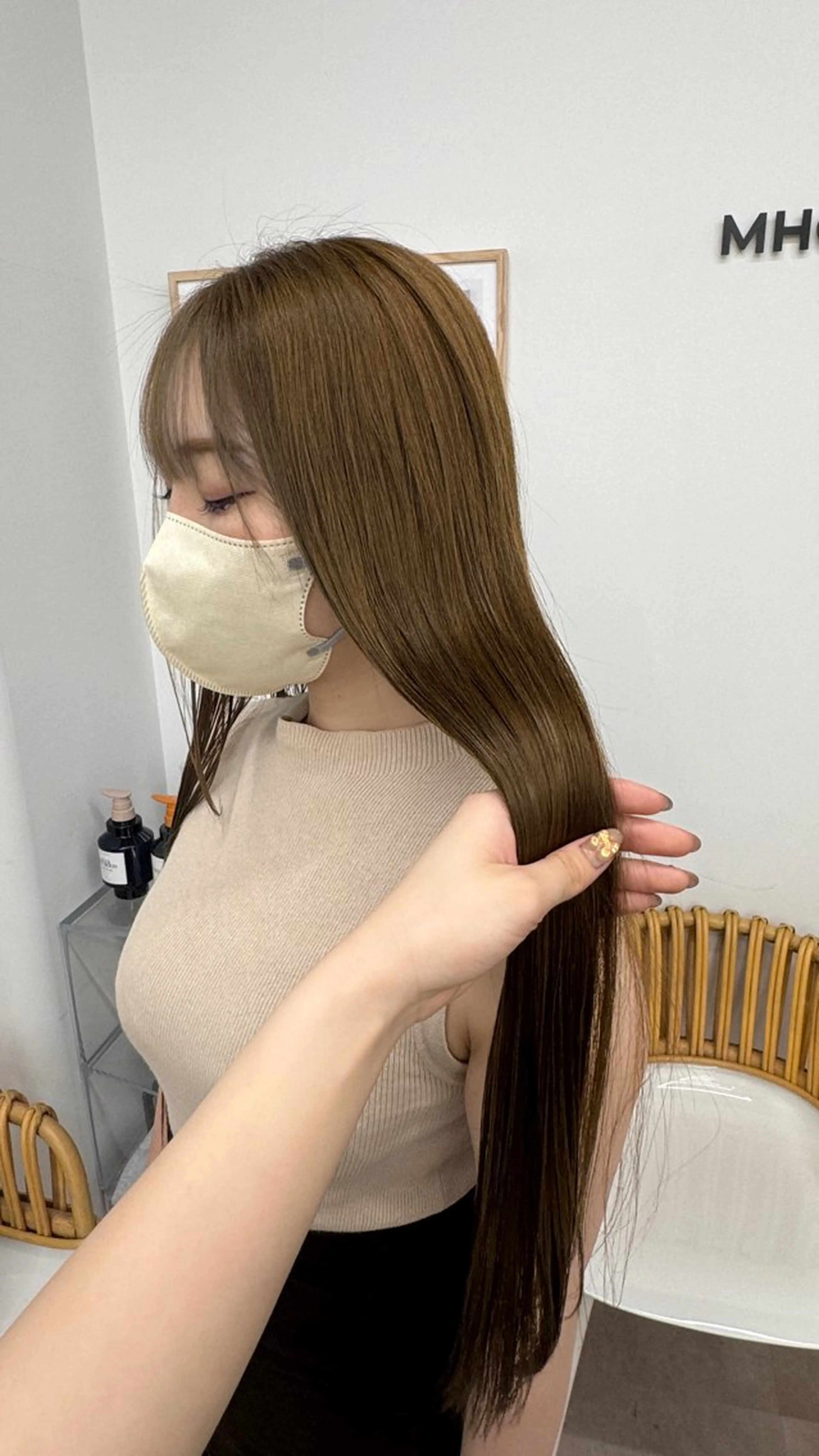 ロング ヘアカラー 透明感カラー🫧⌇ 青🫐🩵のヘアスタイル