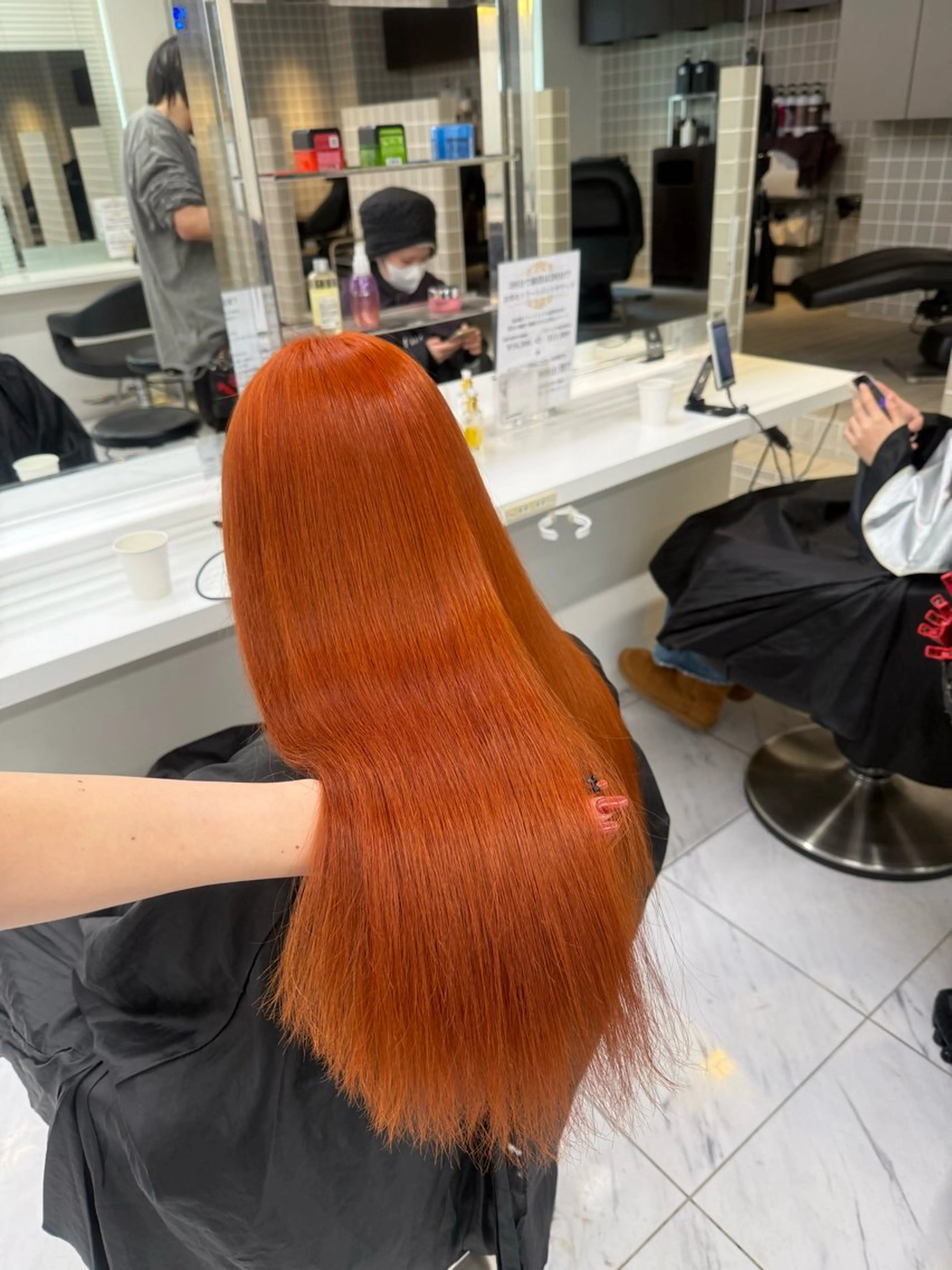 ロング カラー ヘアアレンジ ヘアカラー トリートメント ヘッドスパ 💗暖色特化ピンク/ 赤髪💗HARUNAのヘアスタイル