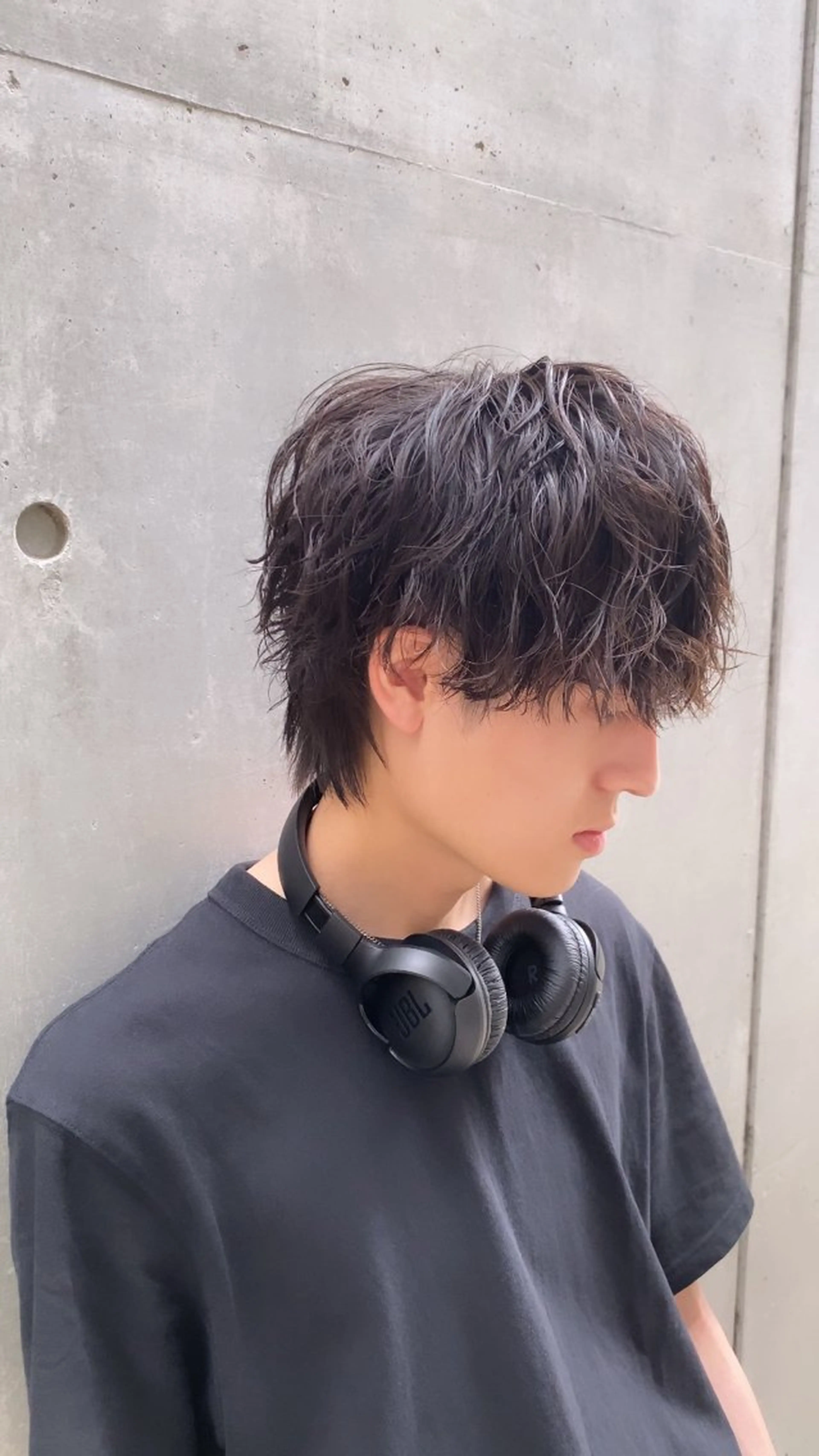 メンズ 透明感ブリーチ/ メンズパーマのヘアスタイル