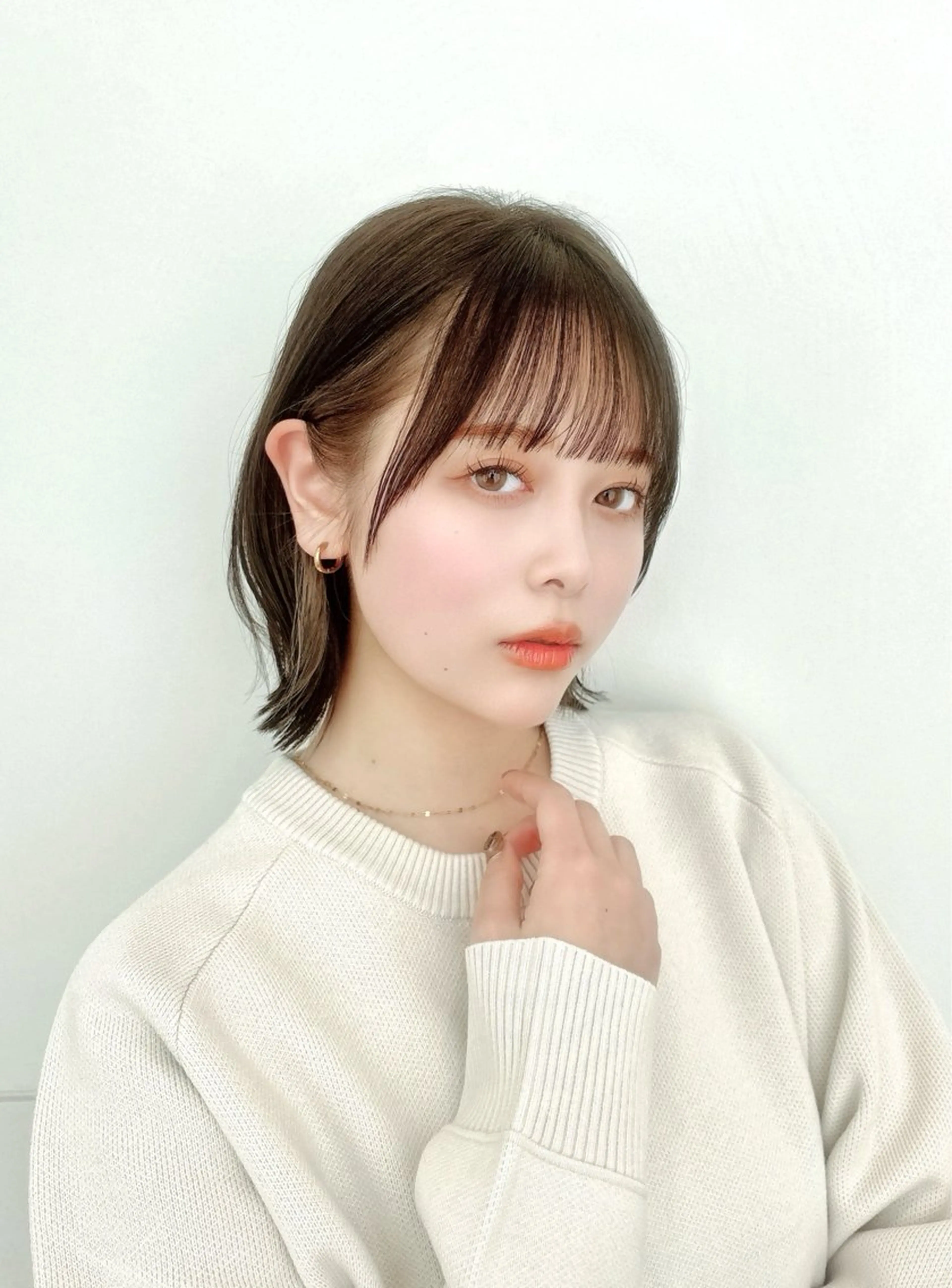 ミディアム カラー ボブ くびれヘア カット ヘアカラー 🍀最上級の美髪👑 髪質改善🍀英司のヘアスタイル