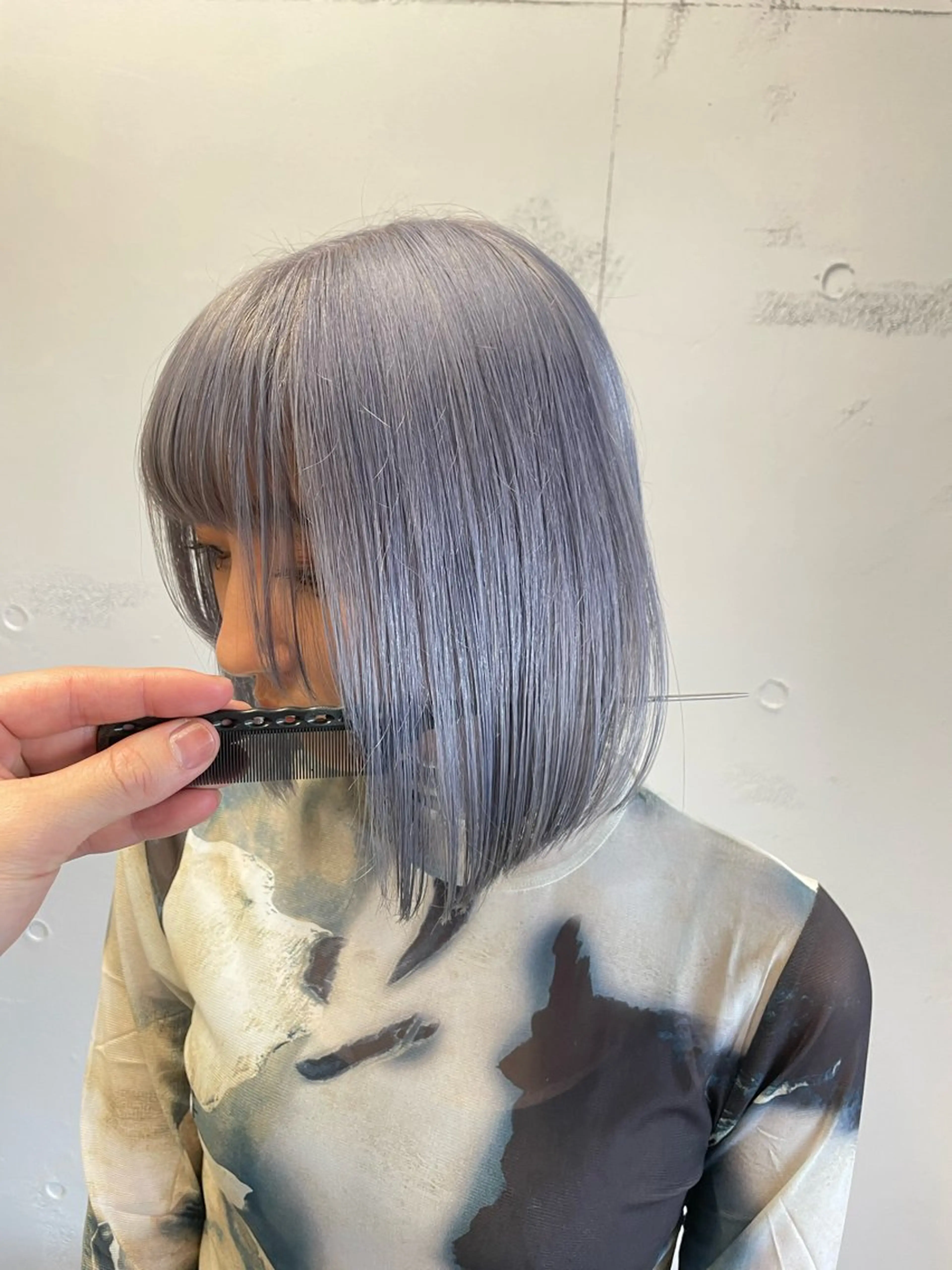 ショート カラー ブリーチ ブルーカラー ハイトーンカラー ヘアカラー トリートメント darts所属・マツダ レンのヘアスタイル