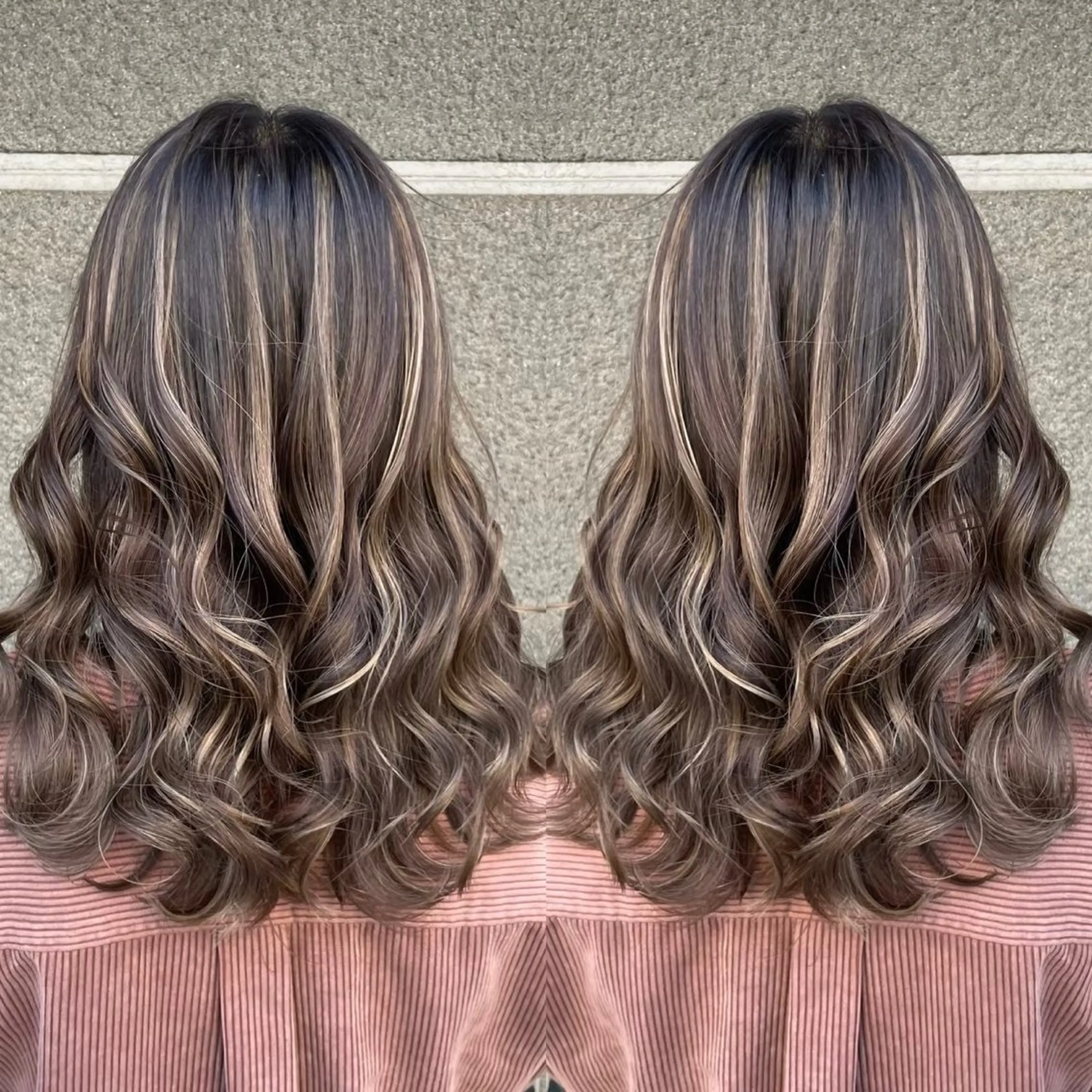 ロング ハイライト 似合わせカット ヘアカラー トリートメント 顔周り特化/韓国ヘア /レイヤー/琉冴のヘアスタイル