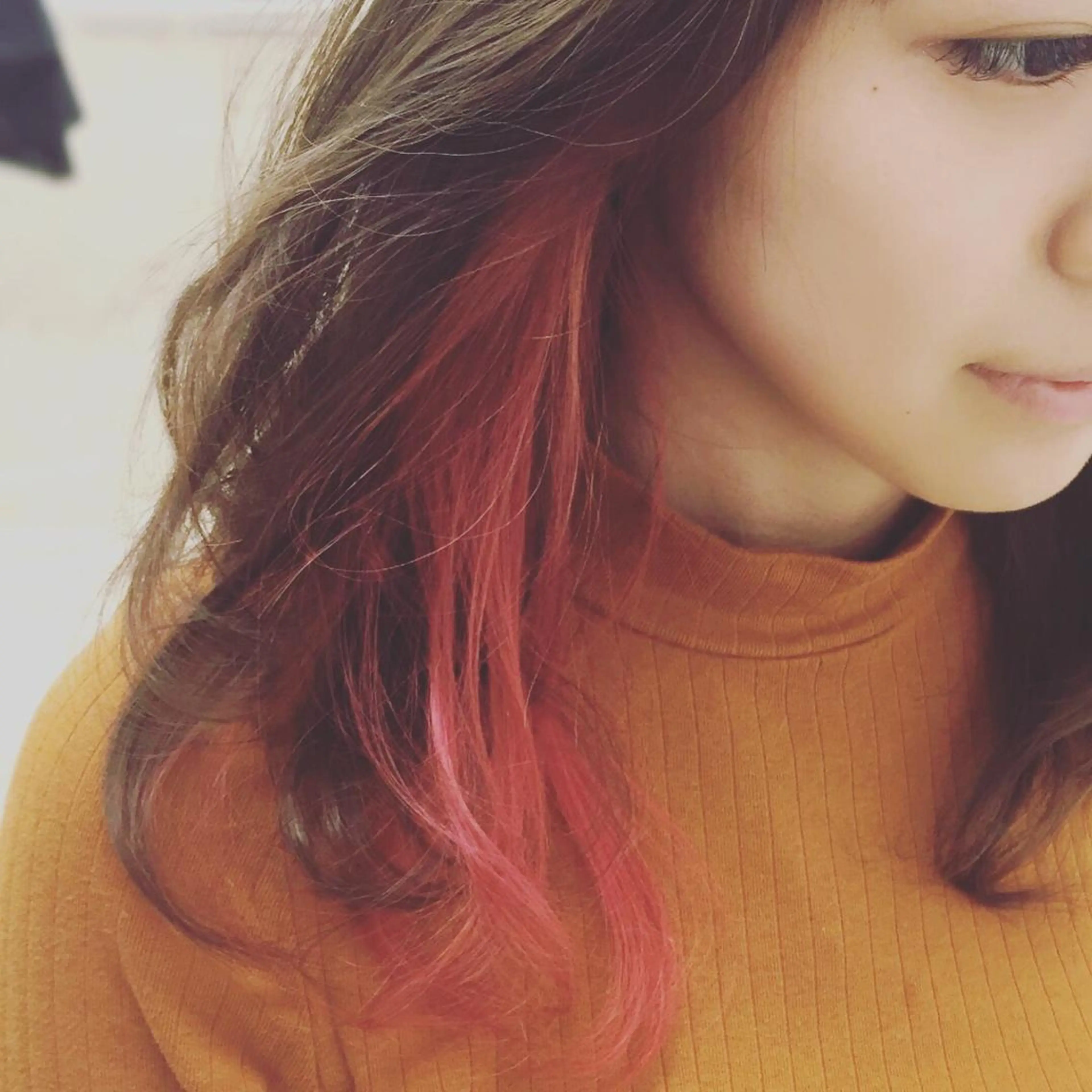 セミロング カラー ピンクカラー ブルーム yukiのヘアスタイル