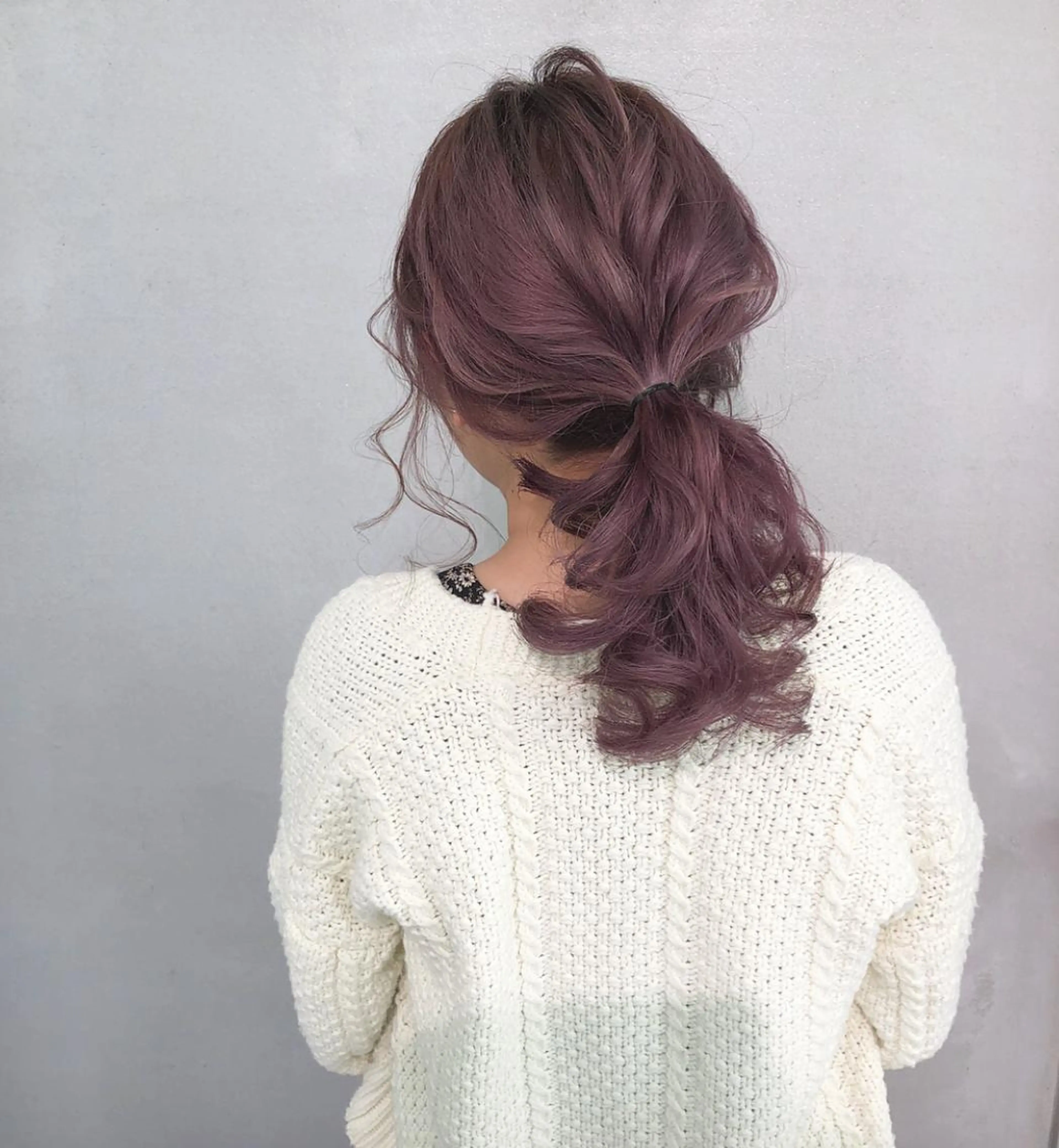 セミロング カラー ヘアアレンジ ラベンダーカラー autre所属・大久保 ひでなりのヘアスタイル