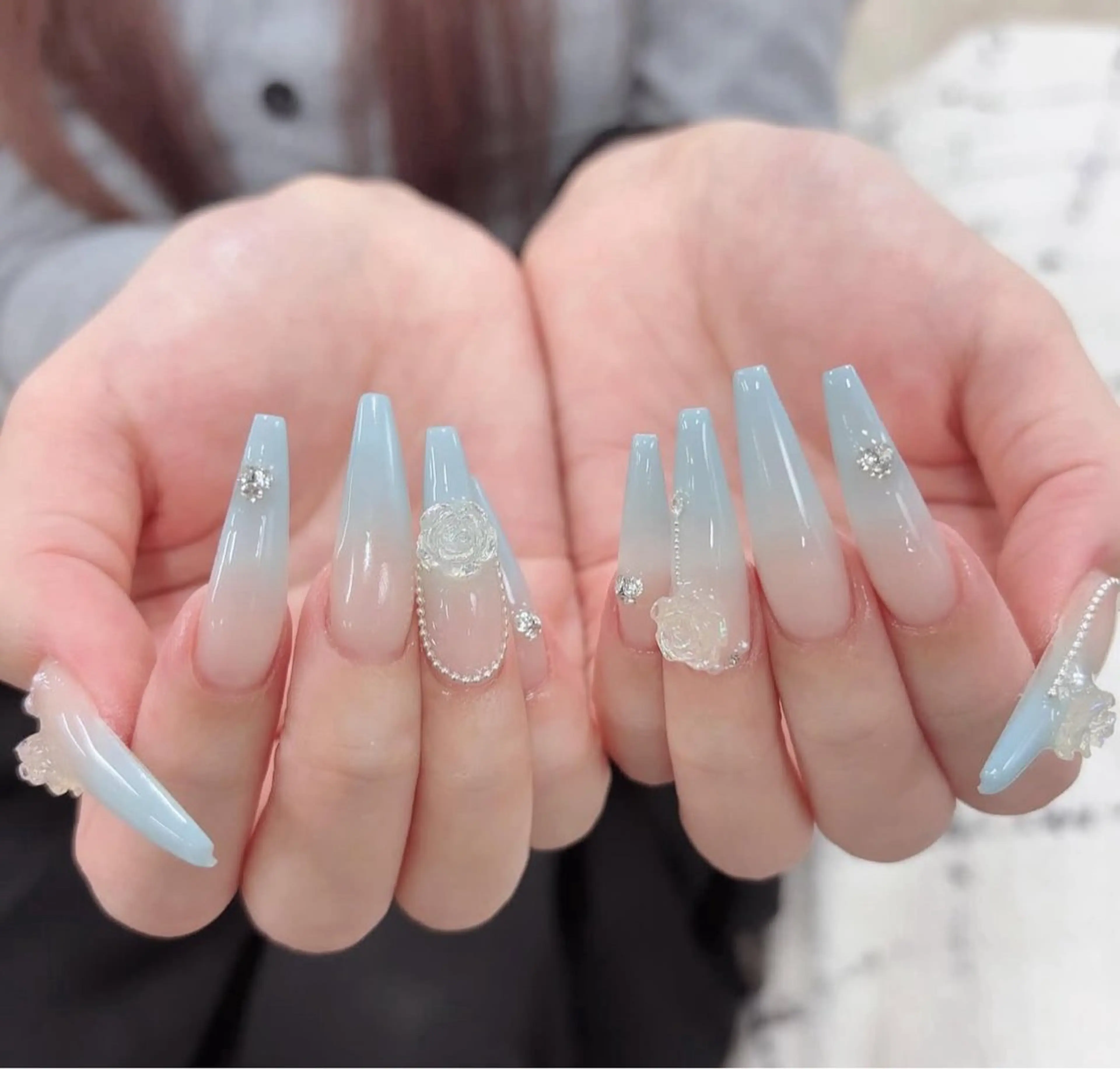 ネイル ジェルネイル 韓国ネイル マグネットネイル ネイルチップ 冬ネイル Lenie Nailのネイルデザイン