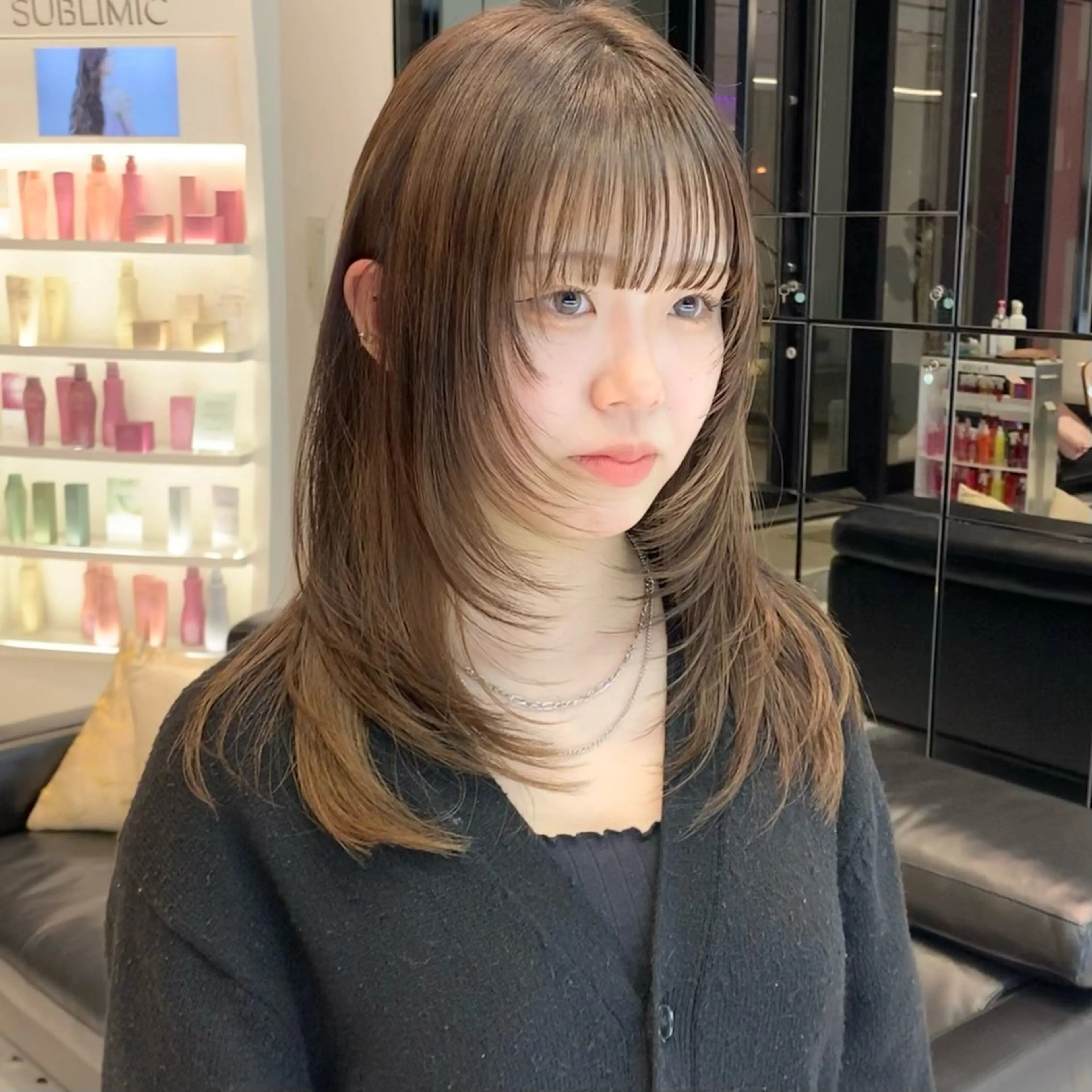 セミロング カット ハッシュカット/ハイ トーン/MANAMIのヘアスタイル
