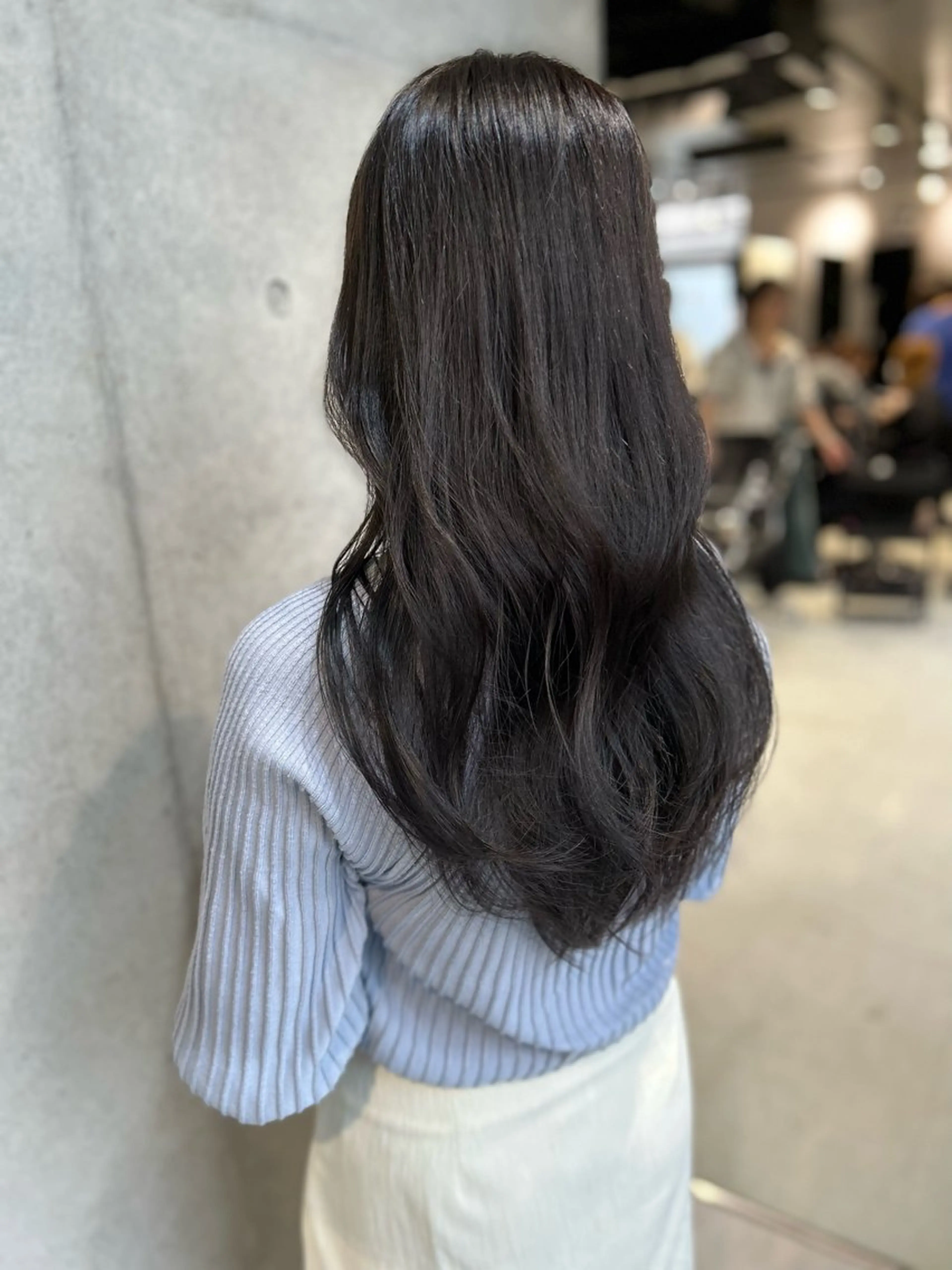 ロング カラー パーマ カット ヘアカラー トリートメント レイヤー/グレージュ 赤み消し/コウスケのヘアスタイル