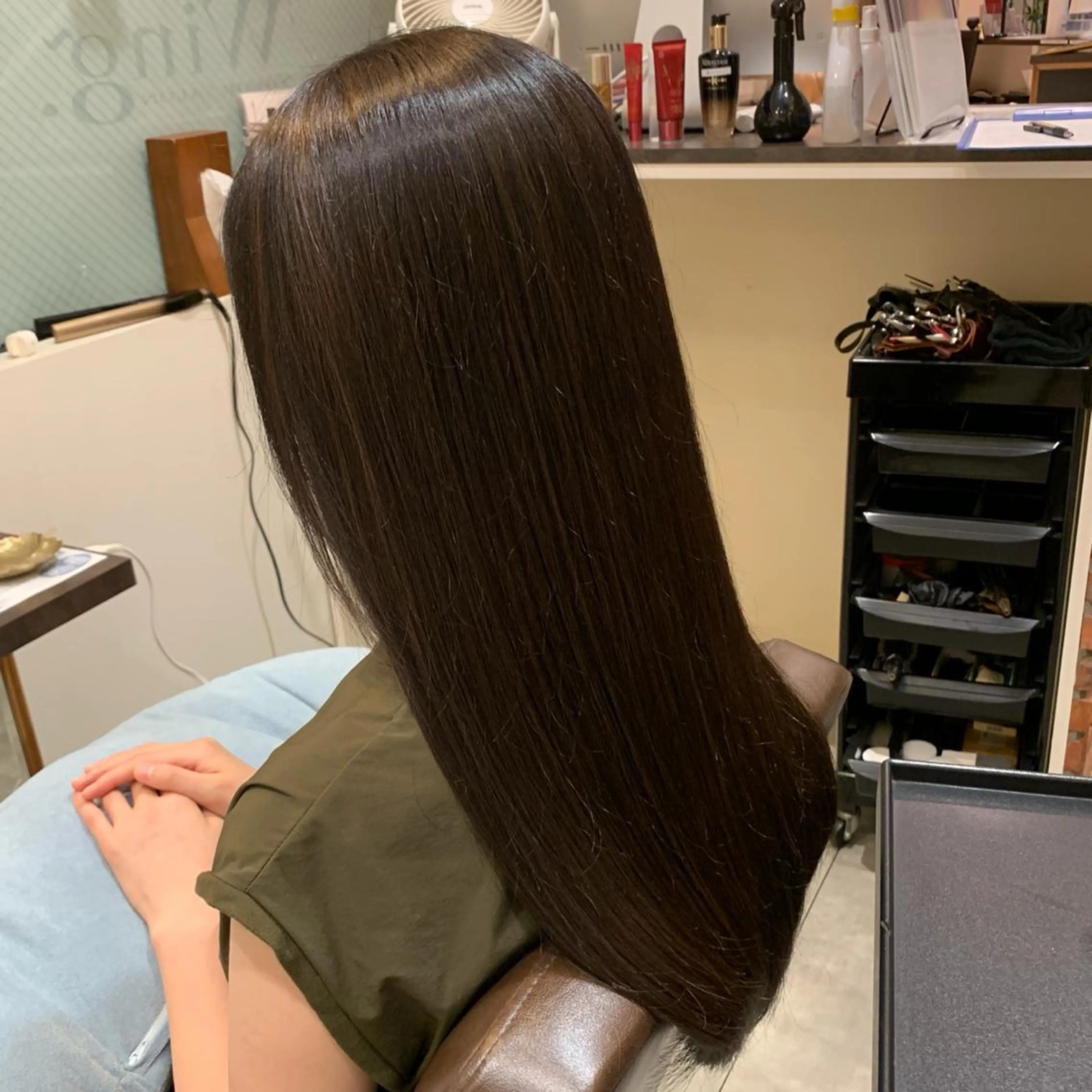 ロング カラー アッシュ カット ヘアカラー トリートメント 中村 研介のヘアスタイル